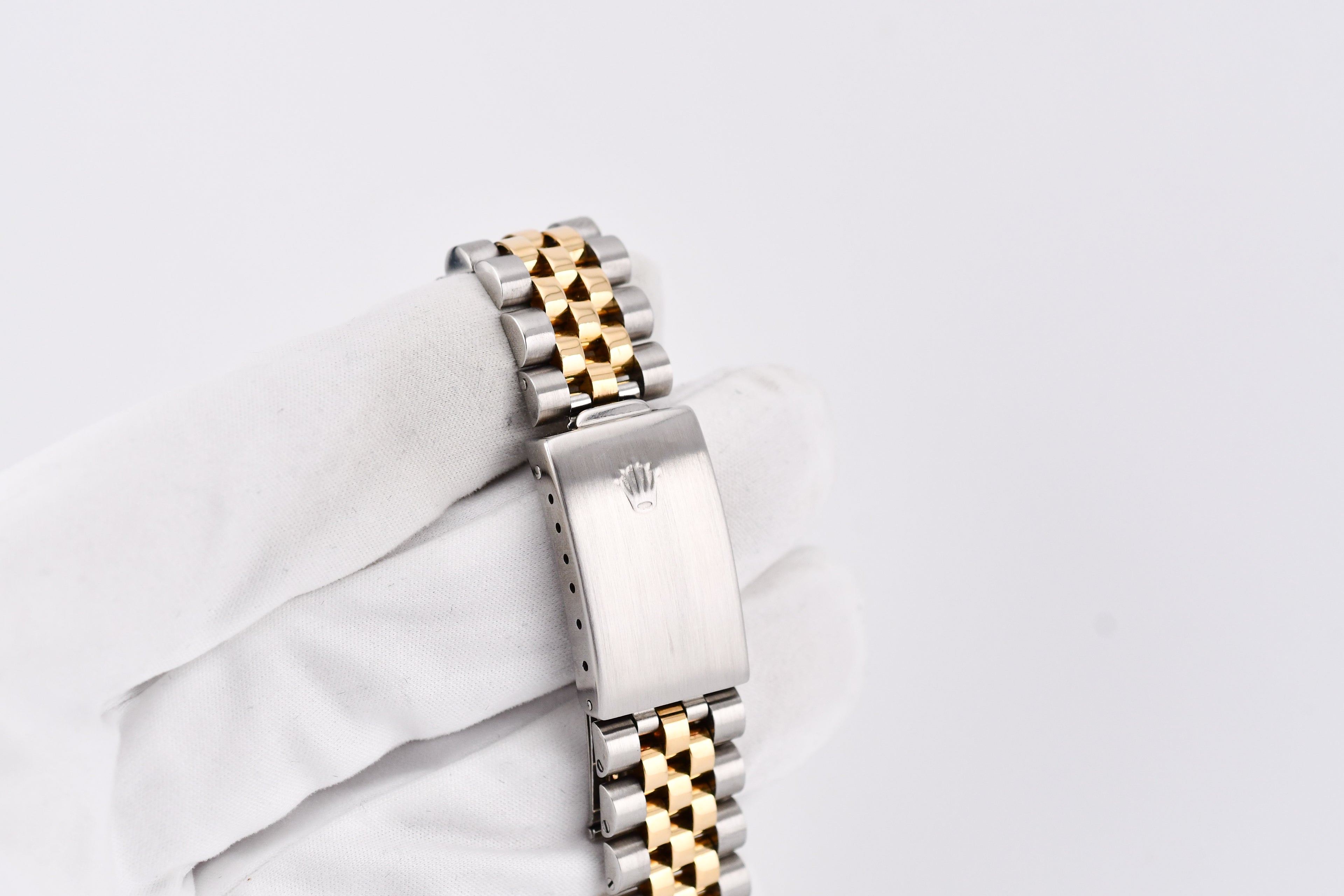Rolex Datejust 36mm Ref 16233 Yellow Gold Bezel Champagne Floral Dial
