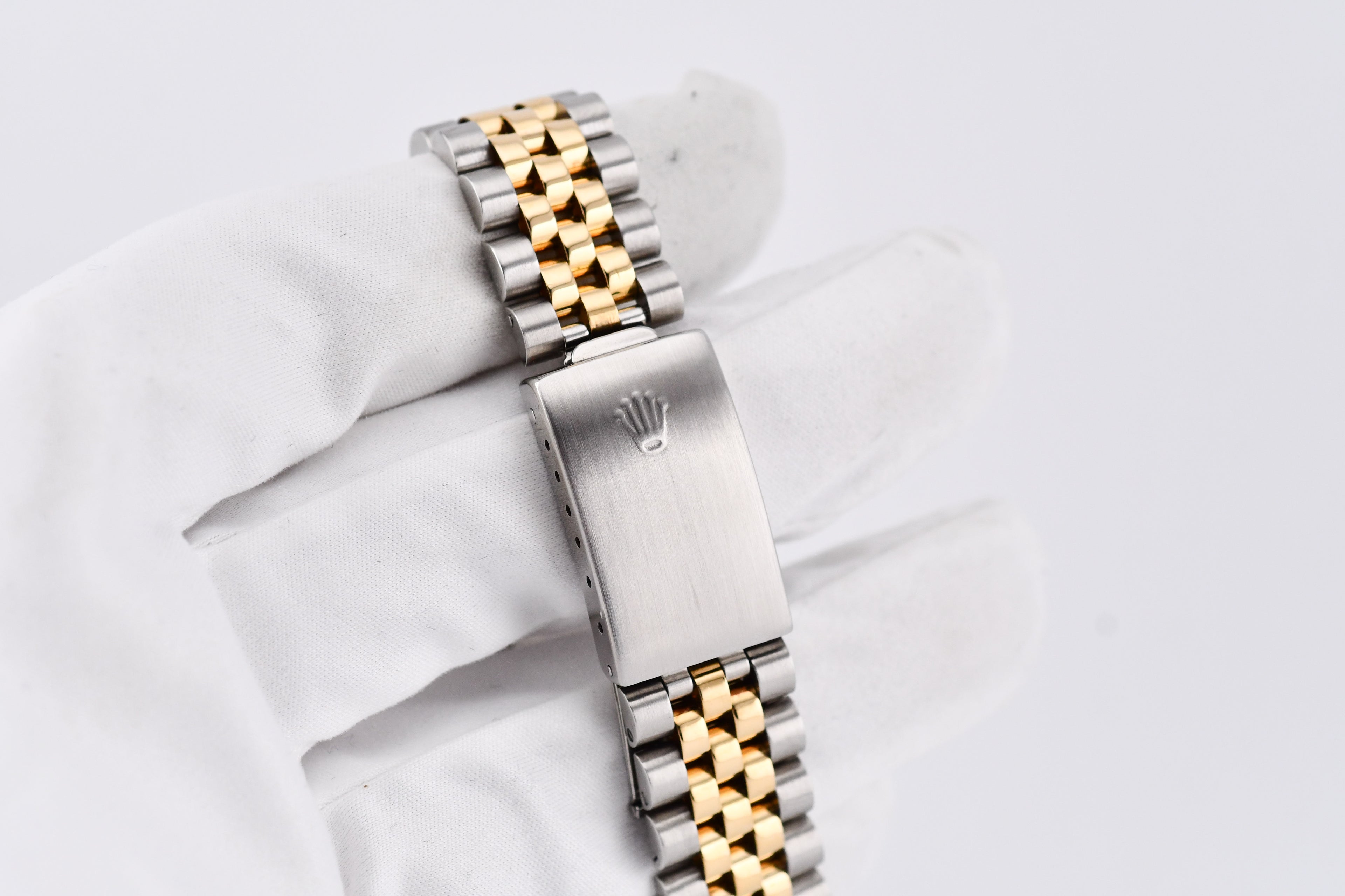 Rolex Datejust 36mm Ref 16233 Yellow Gold Bezel Champagne Floral Dial