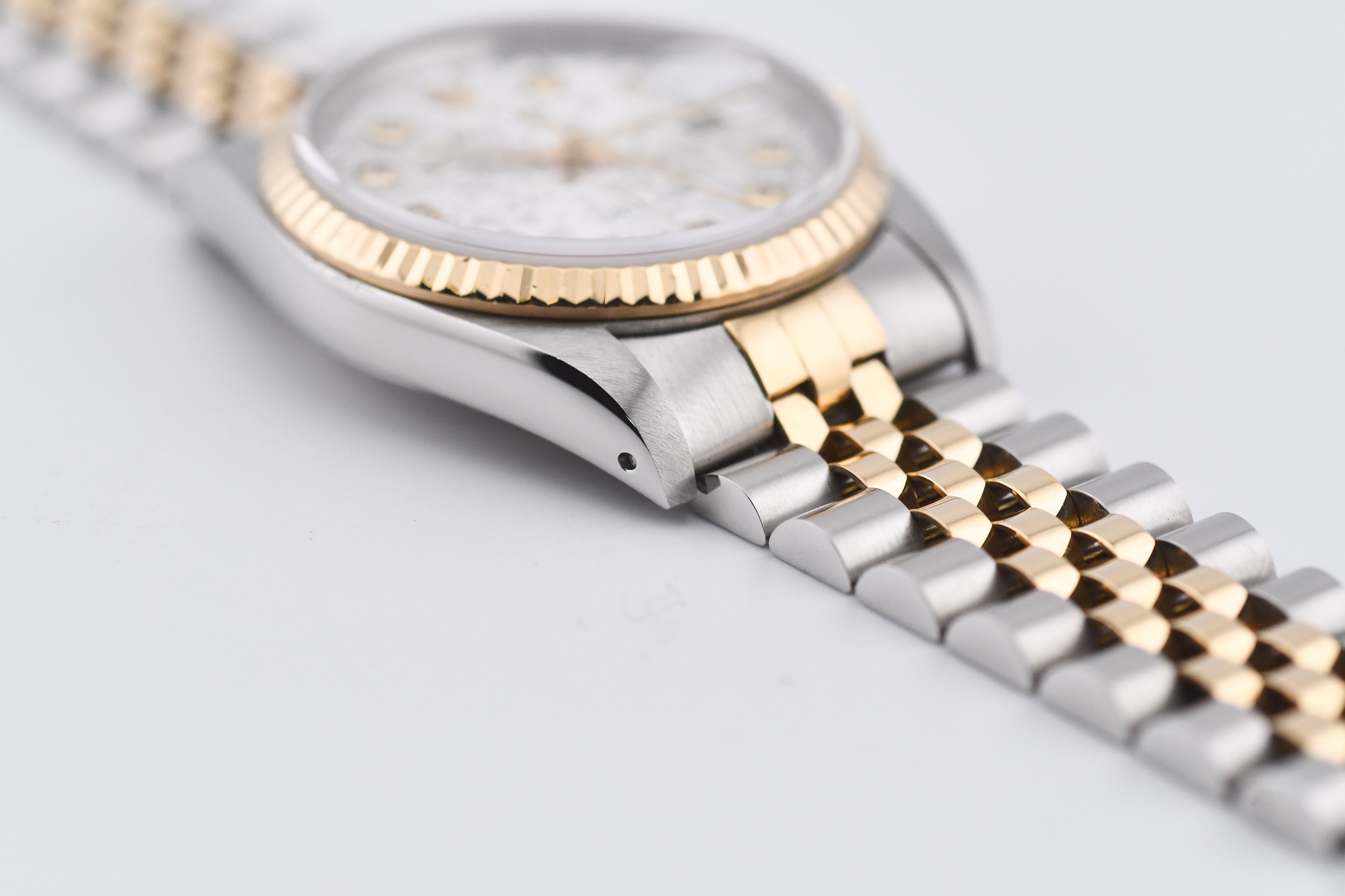 Rolex Datejust 36mm Ref 16233 Yellow Gold Bezel Custom Anniversary Dial
