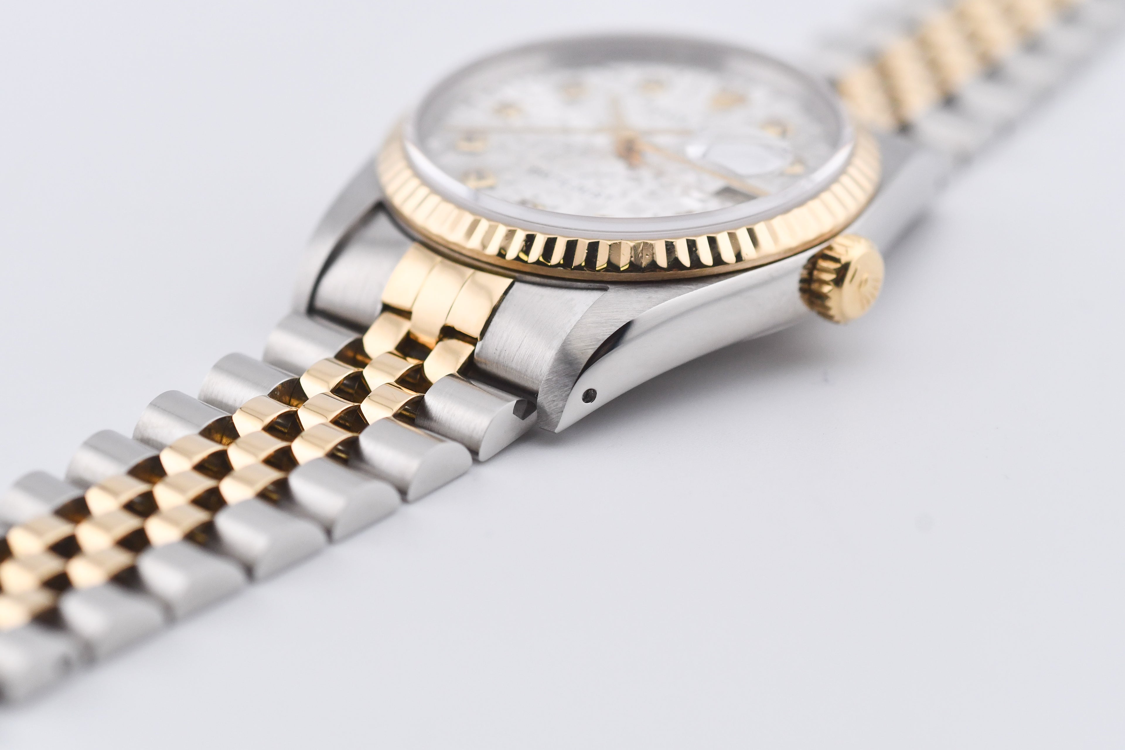 Rolex Datejust 36mm Ref 16233 Yellow Gold Bezel Custom Anniversary Dial
