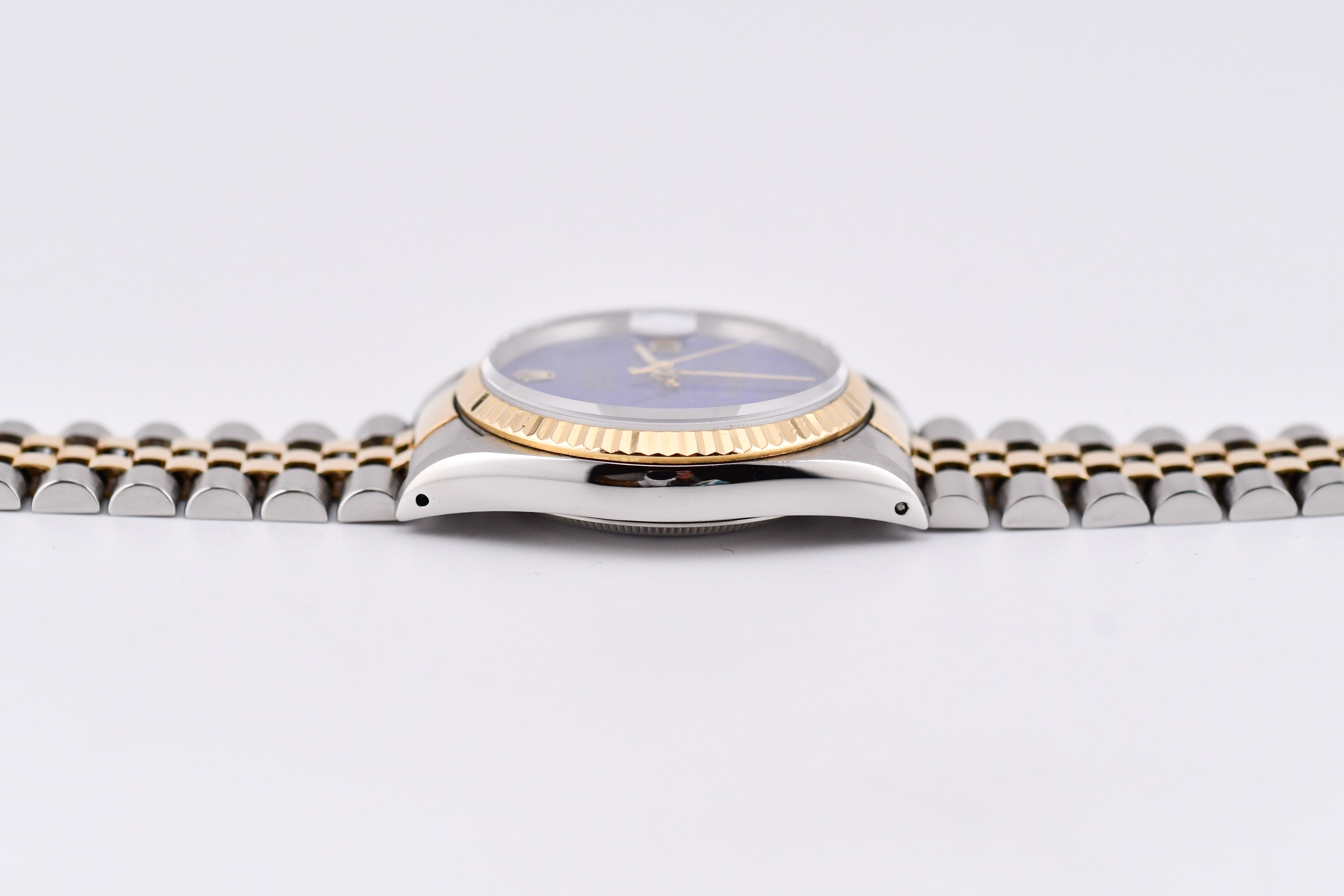 Rolex Datejust 36mm Ref 16233 Yellow Gold Bezel Custom Blue Lapis Dial