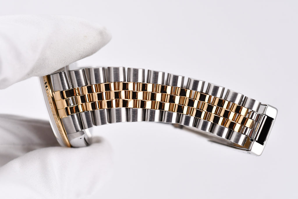 Rolex Datejust 36mm Ref 16233 Yellow Gold Bezel Custom Brown Diamond Dial