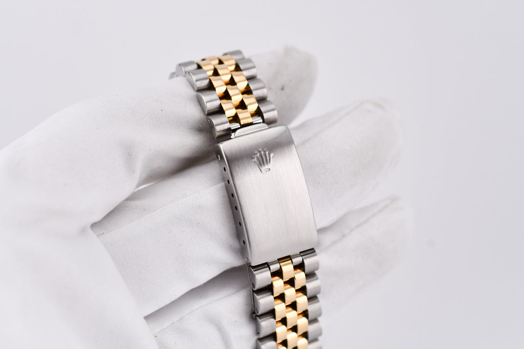 Rolex Datejust 36mm Ref 16233 Yellow Gold Bezel Custom Brown Diamond Dial