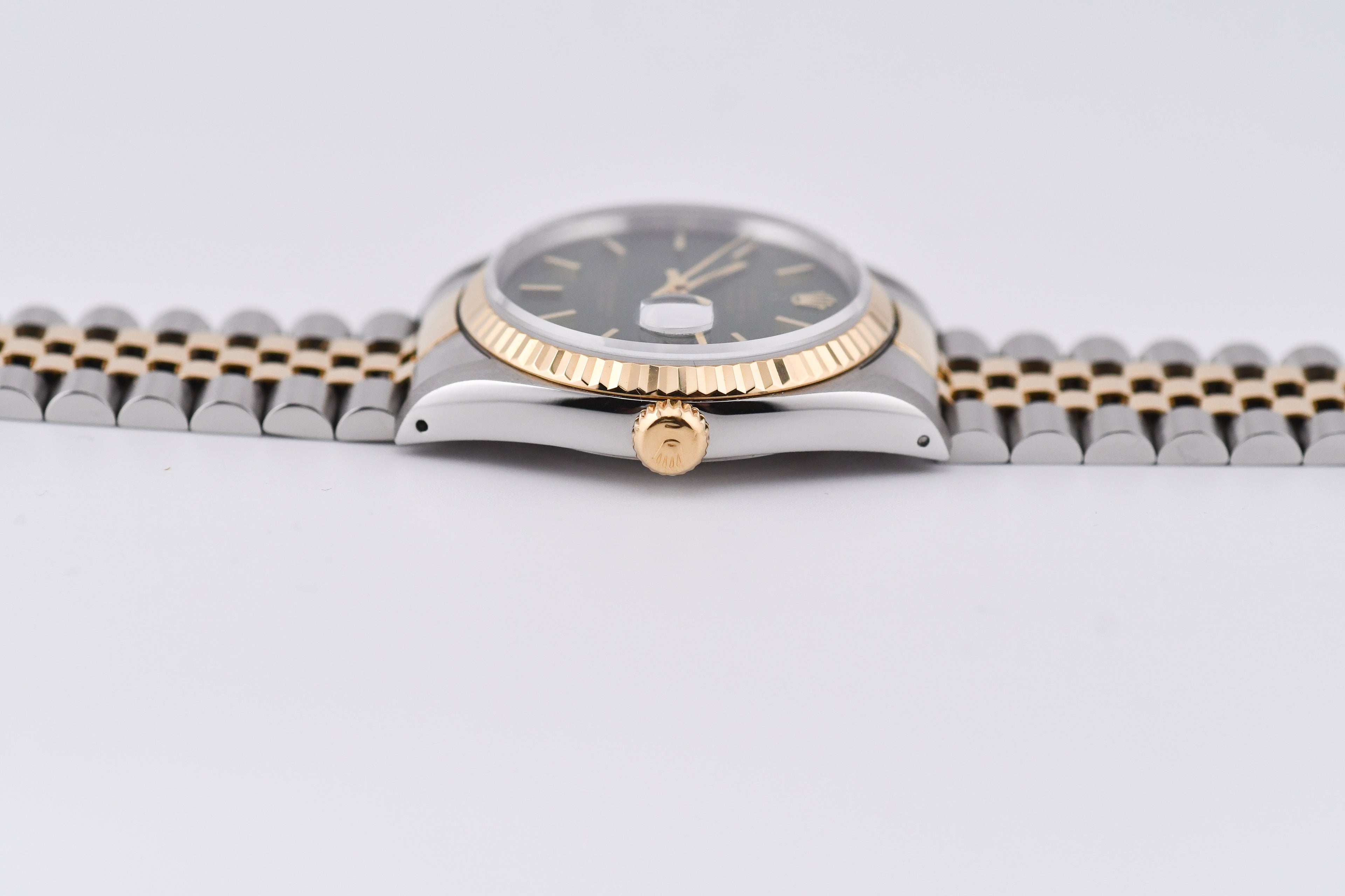 Rolex Datejust 36mm Ref 16233 Yellow Gold Bezel Custom Green Dial