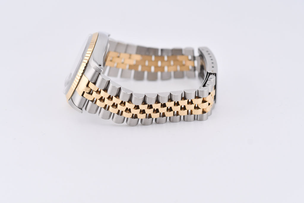 Rolex Datejust 36mm Ref 16233 Yellow Gold Bezel Custom Green Dial
