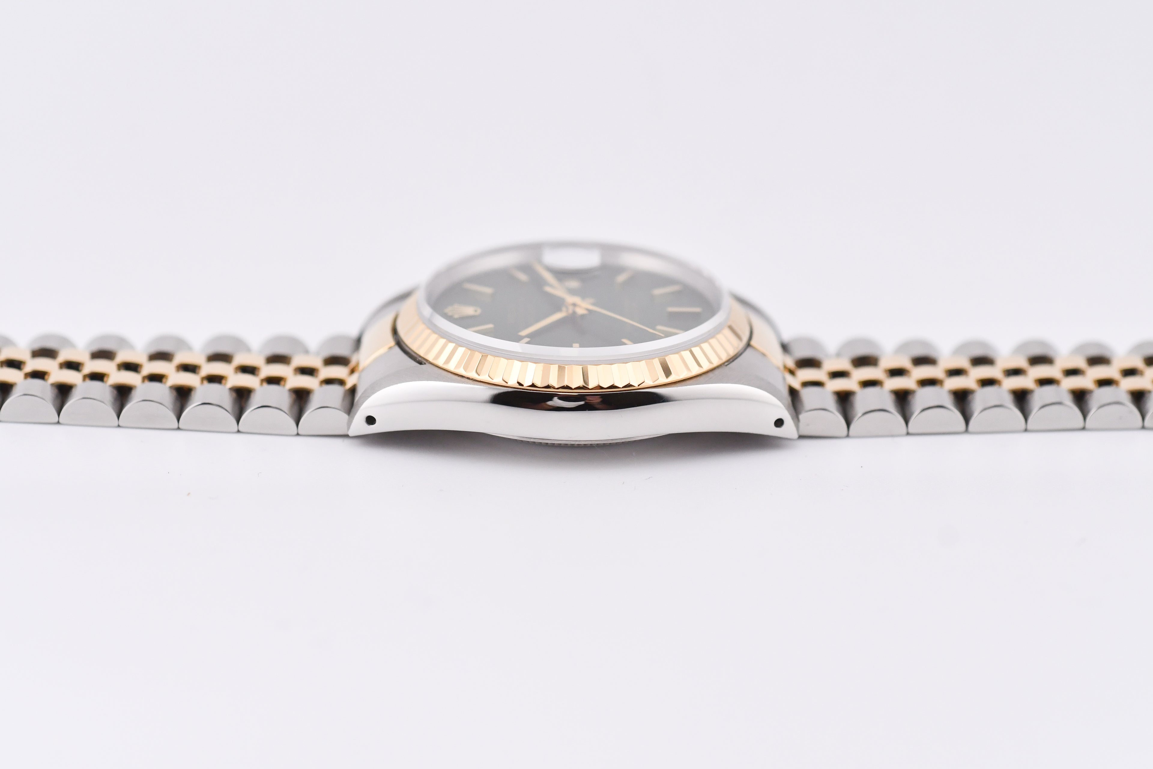 Rolex Datejust 36mm Ref 16233 Yellow Gold Bezel Custom Green Dial