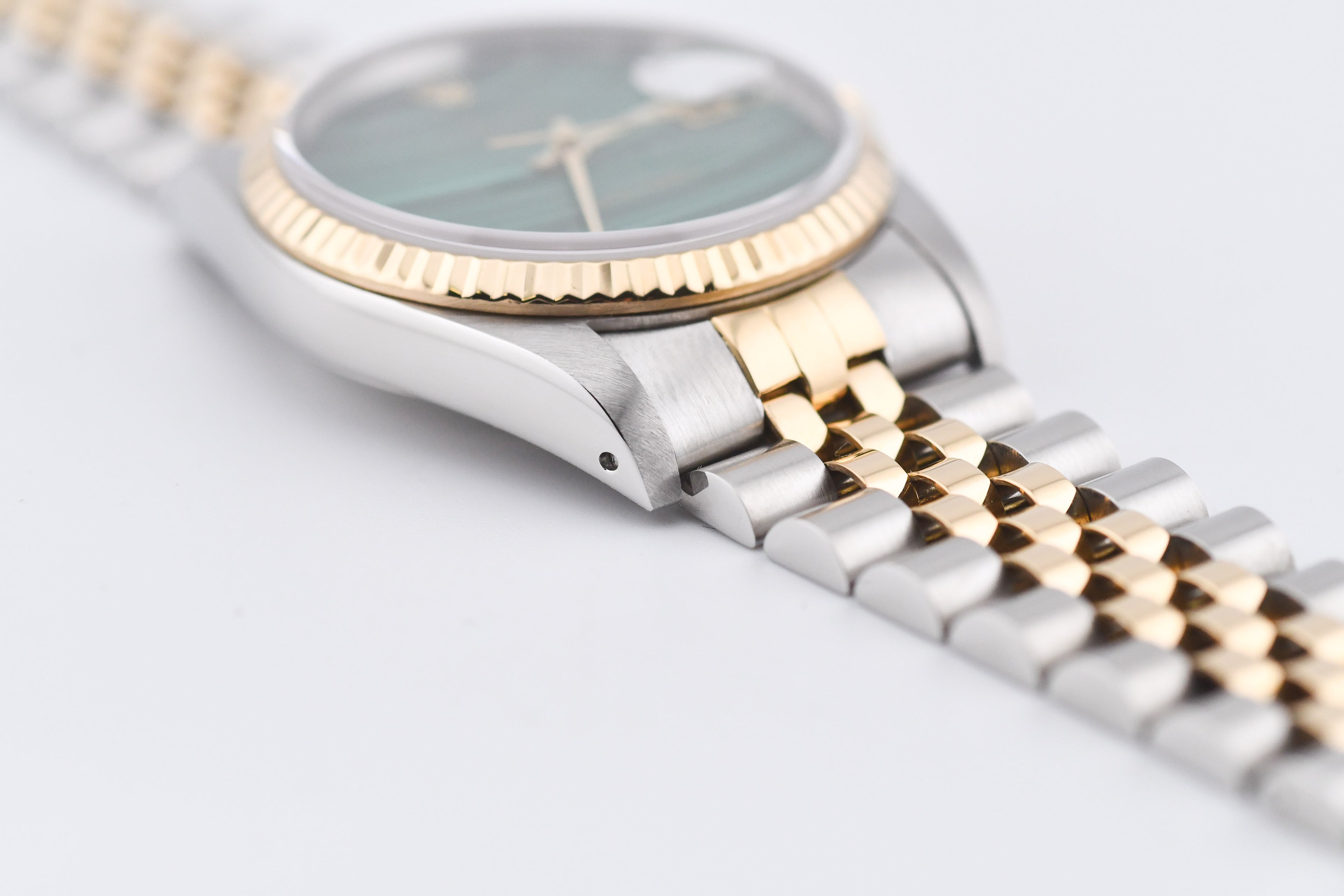 Rolex Datejust 36mm Ref 16233 Yellow Gold Bezel Custom Malachite Dial