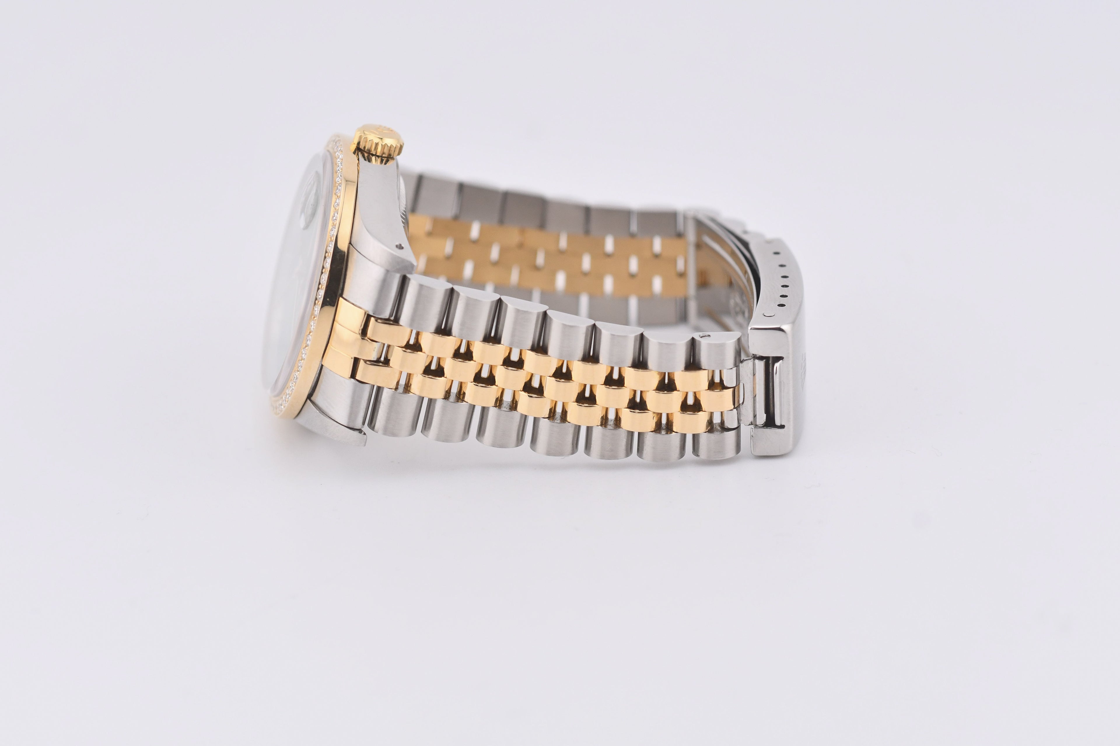 Rolex Datejust 36mm Ref 16233 Yellow Gold Diamond Bezel Custom Malachite Dial