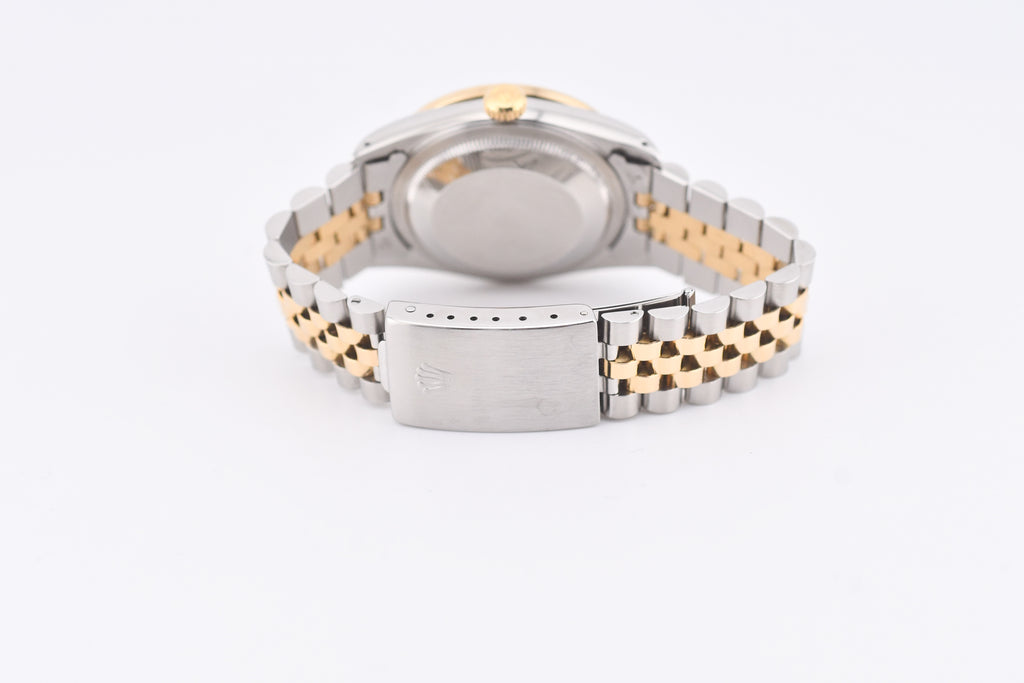 Rolex Datejust 36mm Ref 16233 Yellow Gold Diamond Bezel Custom Malachite Dial