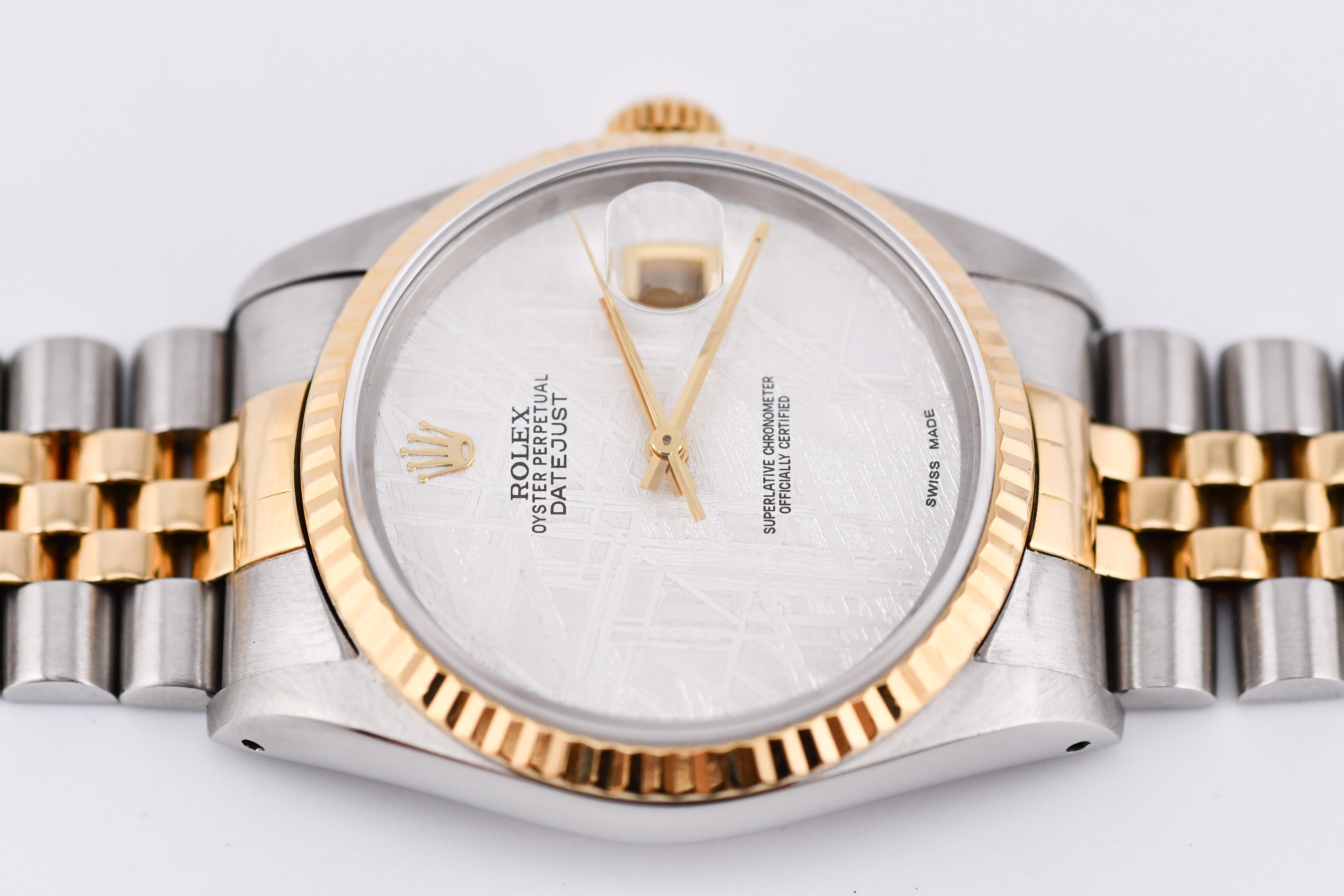 Rolex Datejust 36mm Ref 16233 Yellow Gold Bezel Custom Meteorite Dial