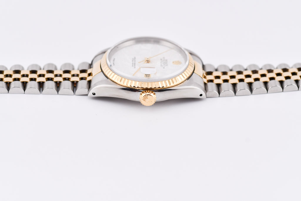 Rolex Datejust 36mm Ref 16233 Yellow Gold Bezel Custom Meteorite Dial