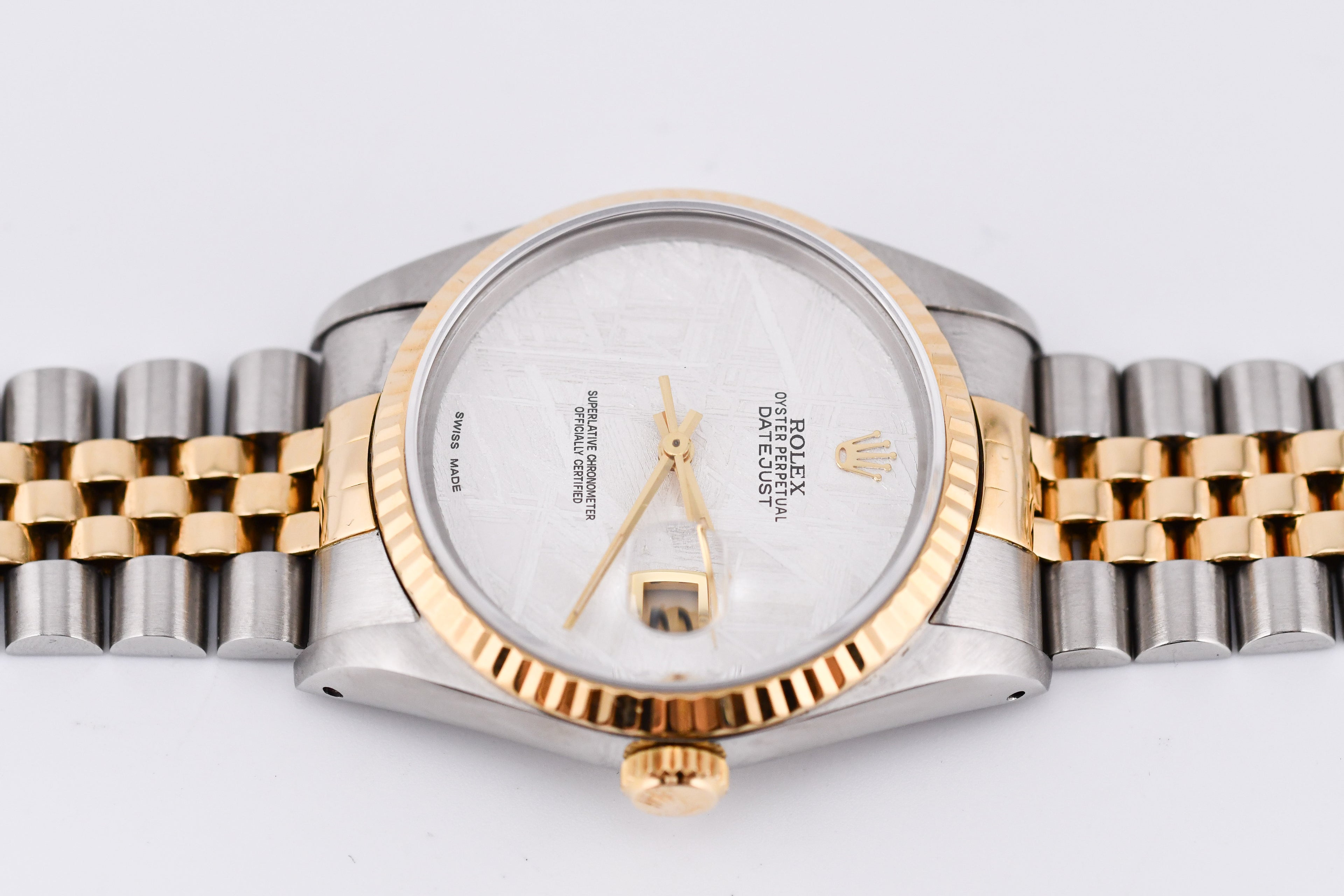 Rolex Datejust 36mm Ref 16233 Yellow Gold Bezel Custom Meteorite Dial