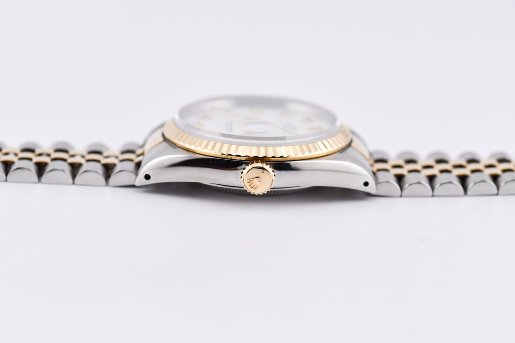 Rolex Datejust 36mm Ref 16233 Yellow Gold Bezel Custom Meteorite Diamond Dial
