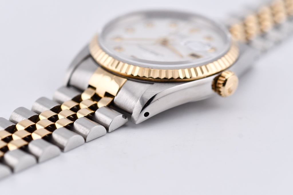 Rolex Datejust 36mm Ref 16233 Yellow Gold Bezel Custom Meteorite Diamond Dial