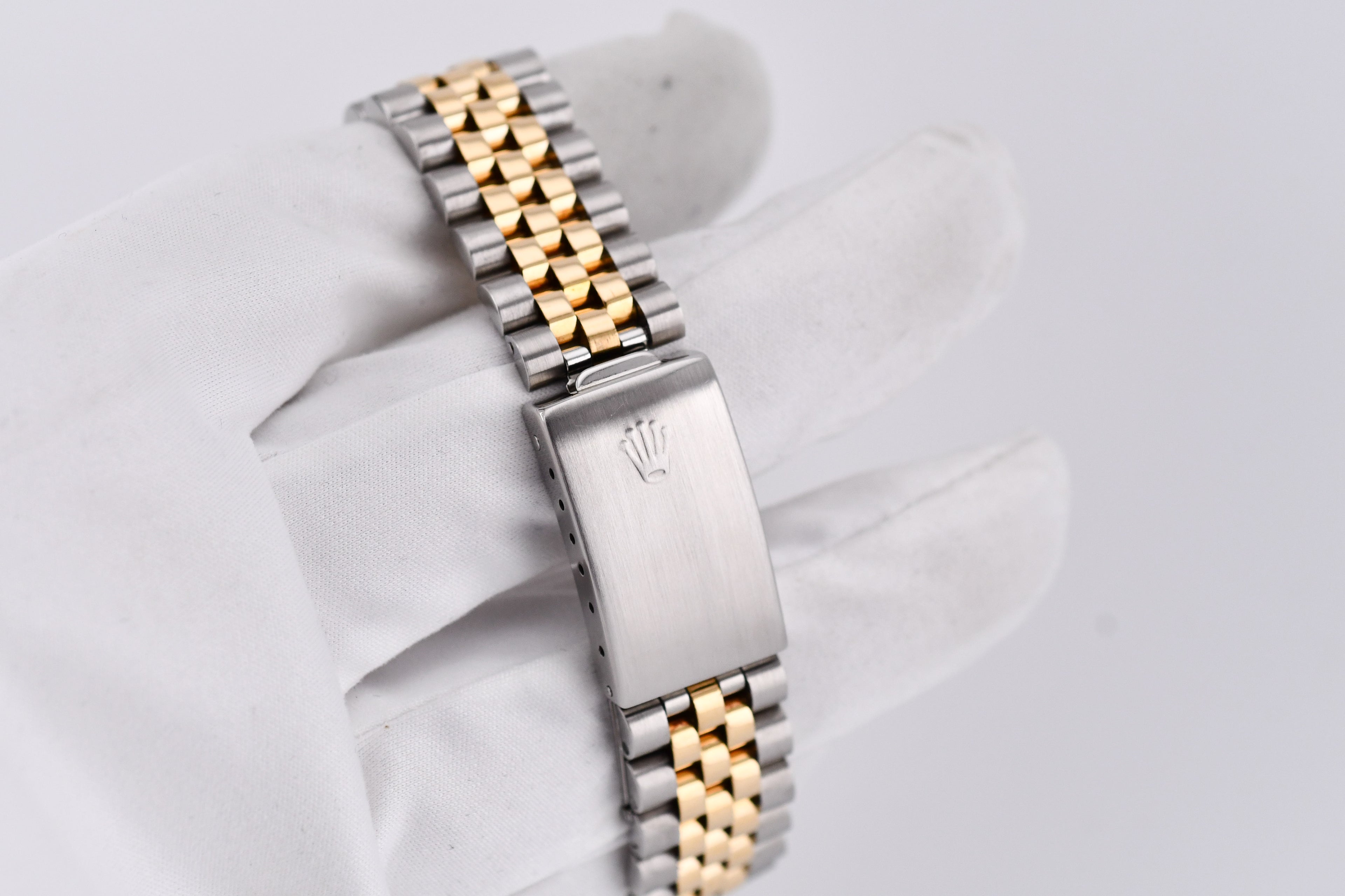 Rolex Datejust 36mm Ref 16233 Yellow Gold Bezel Custom Pink Mother of Pearl Diamond Dial