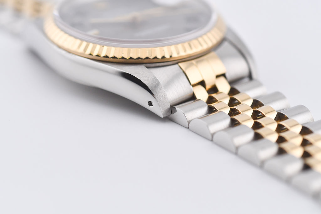Rolex Datejust 36mm Ref 16233 Yellow Gold Bezel Custom Wimbledon Dial