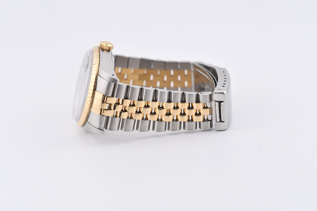 Rolex Datejust 36mm Ref 16233 Yellow Gold Bezel Custom Wimbledon Dial