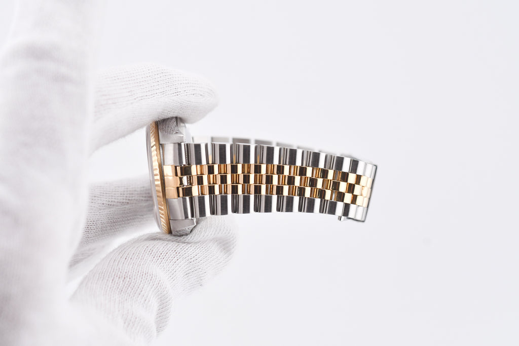 Rolex Datejust 36mm Ref 16233 Yellow Gold Bezel Custom Wimbledon Dial