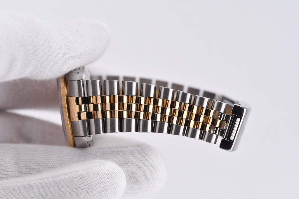 Rolex Datejust 36mm Ref 16233 Yellow Gold Bezel Pink Thin Stick Dial