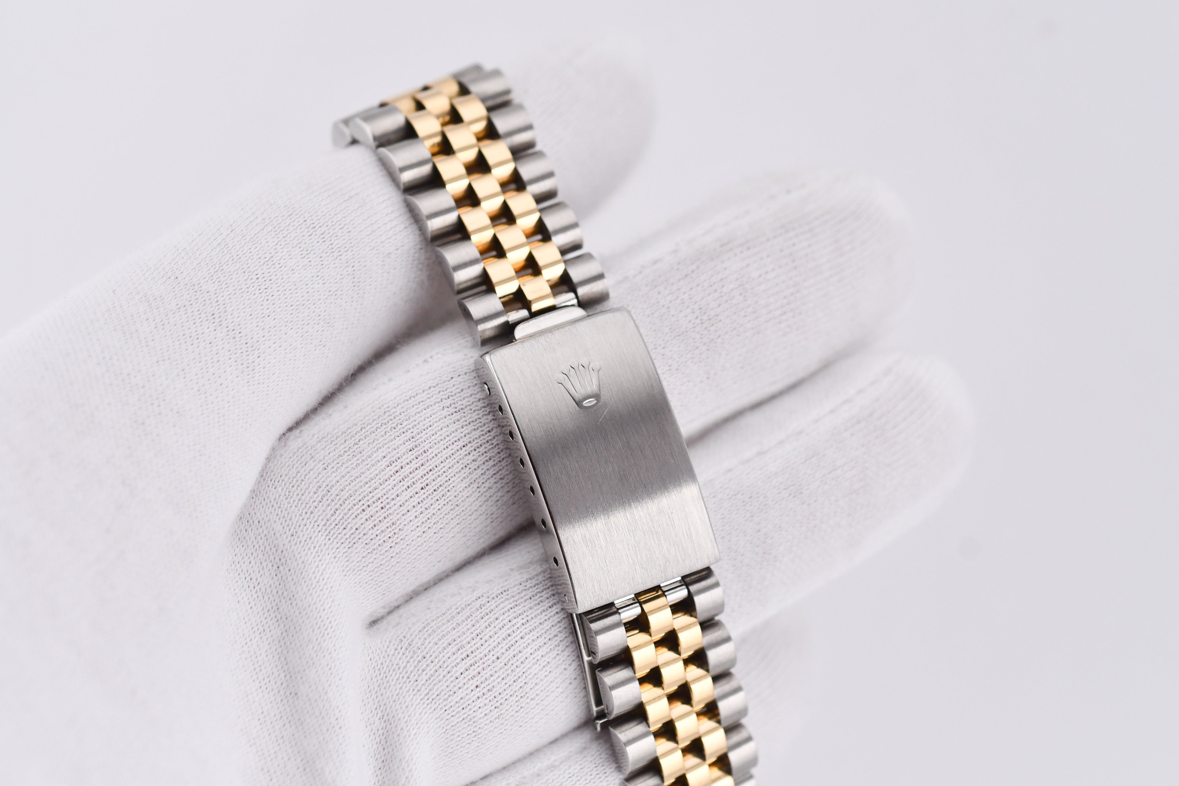Rolex Datejust 36mm Ref 16233 Yellow Gold Bezel Pink Thin Stick Dial