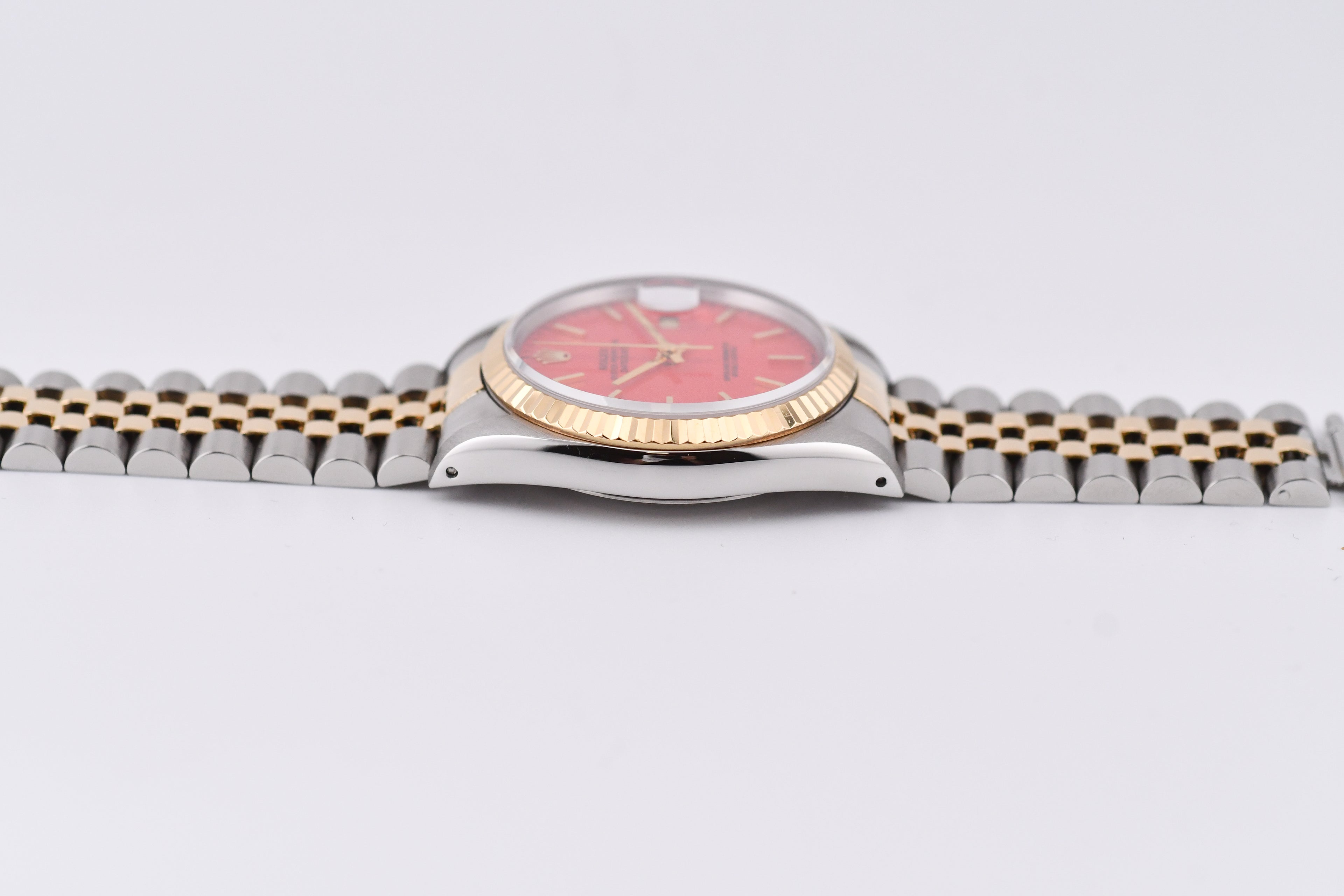 Rolex Datejust 36mm Ref 16233 Yellow Gold Bezel Red Stick Dial
