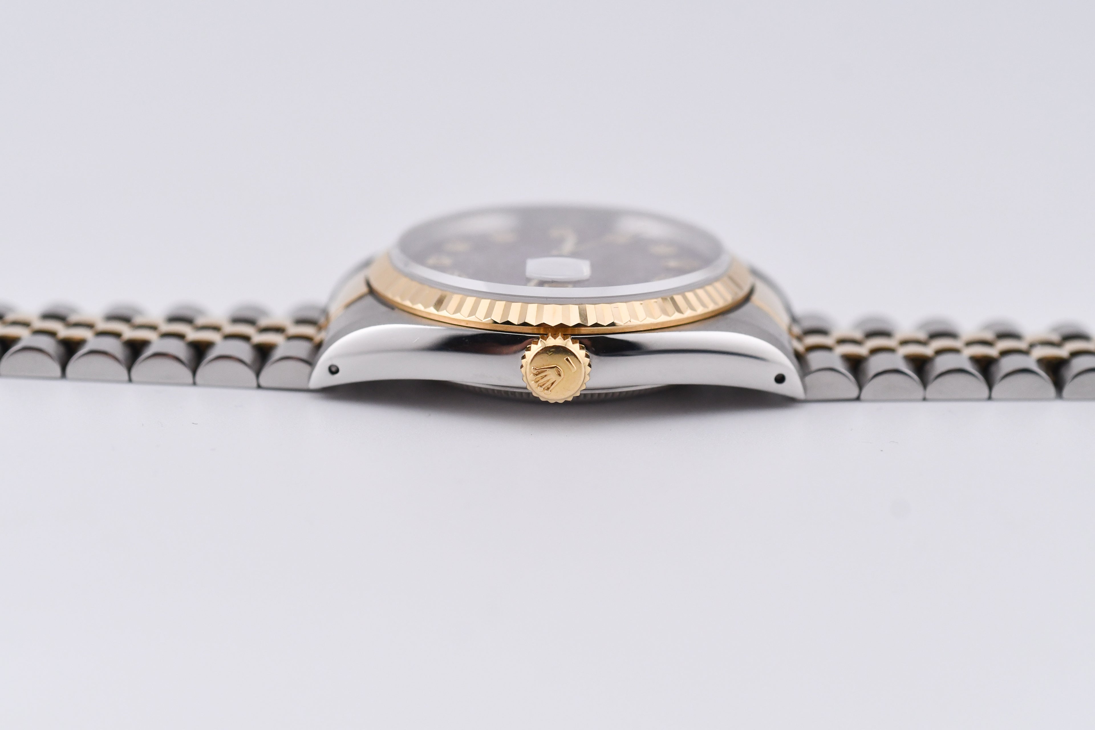 Rolex Datejust 36mm Ref 16233 Yellow Gold Bezel Rubellite Diamond Dial