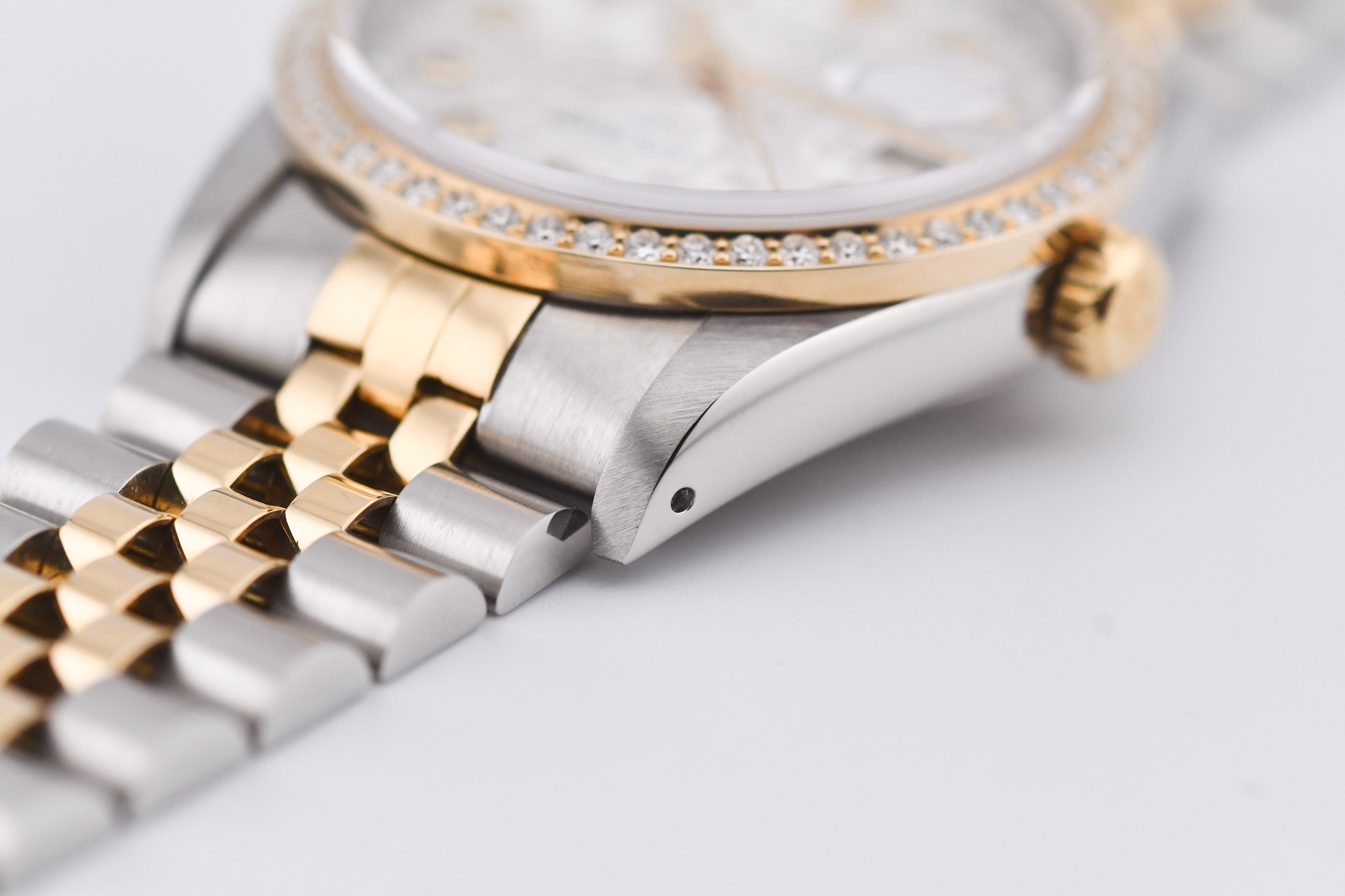 Rolex Datejust 36mm Ref 16233 Yellow Gold Diamond Bezel Custom Anniversary Dial