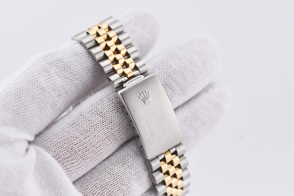 Rolex Datejust 36mm Ref 16233 Yellow Gold Diamond Bezel Custom Anniversary Dial