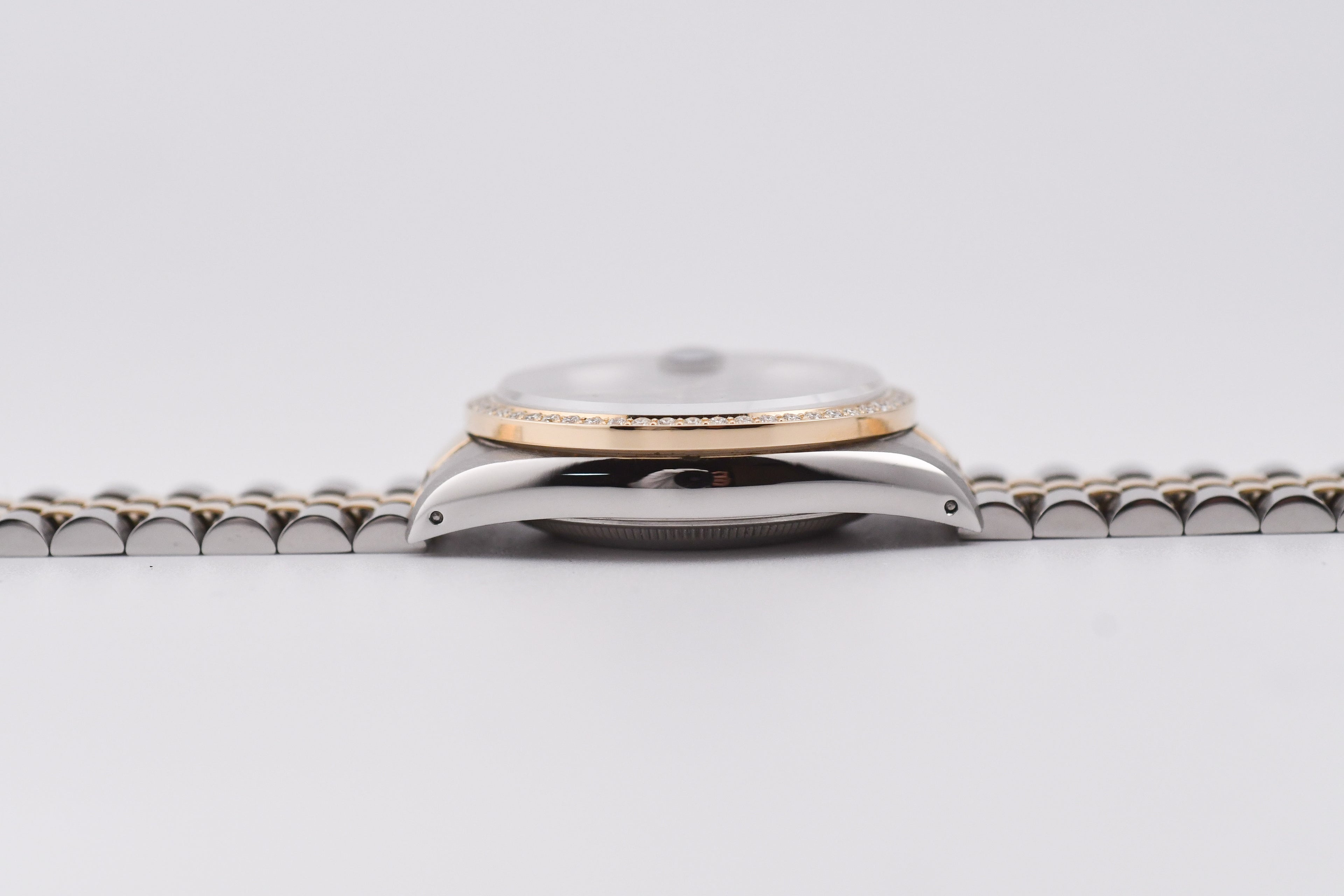 Rolex Datejust 36mm Ref 16233 Yellow Gold Diamond Bezel Custom Onyx Dial