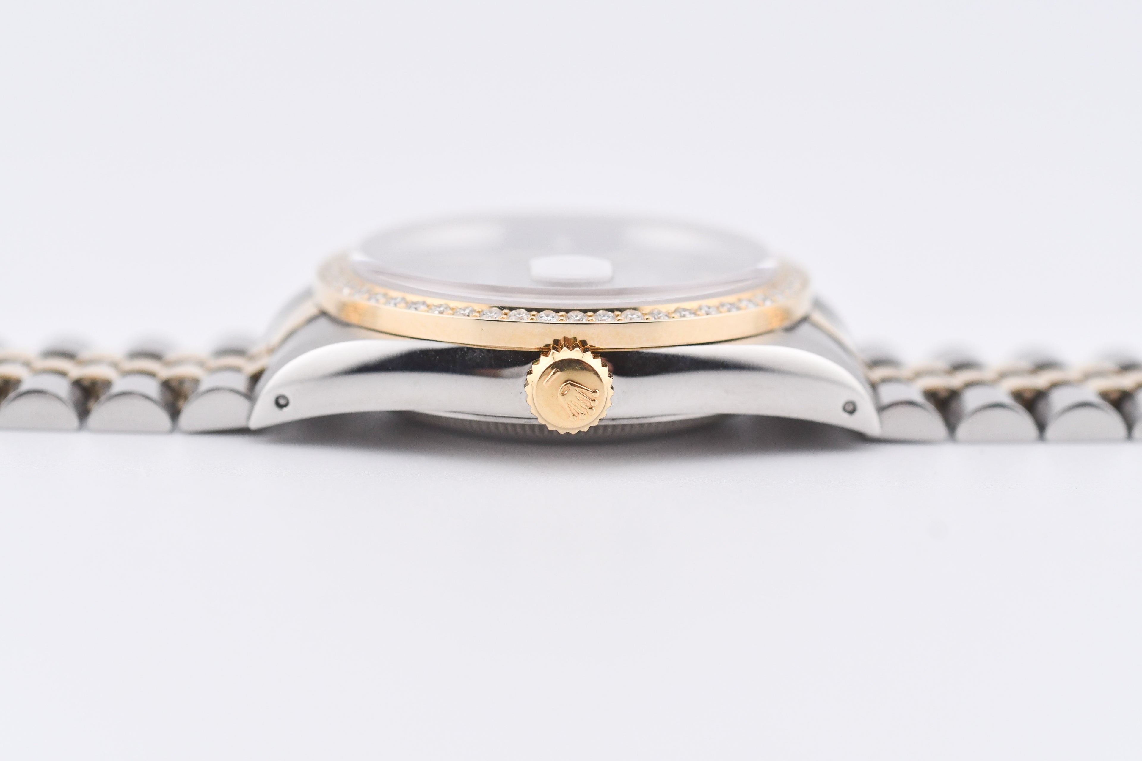 Rolex Datejust 36mm Ref 16233 Yellow Gold Diamond Bezel Custom Wimbledon Dial