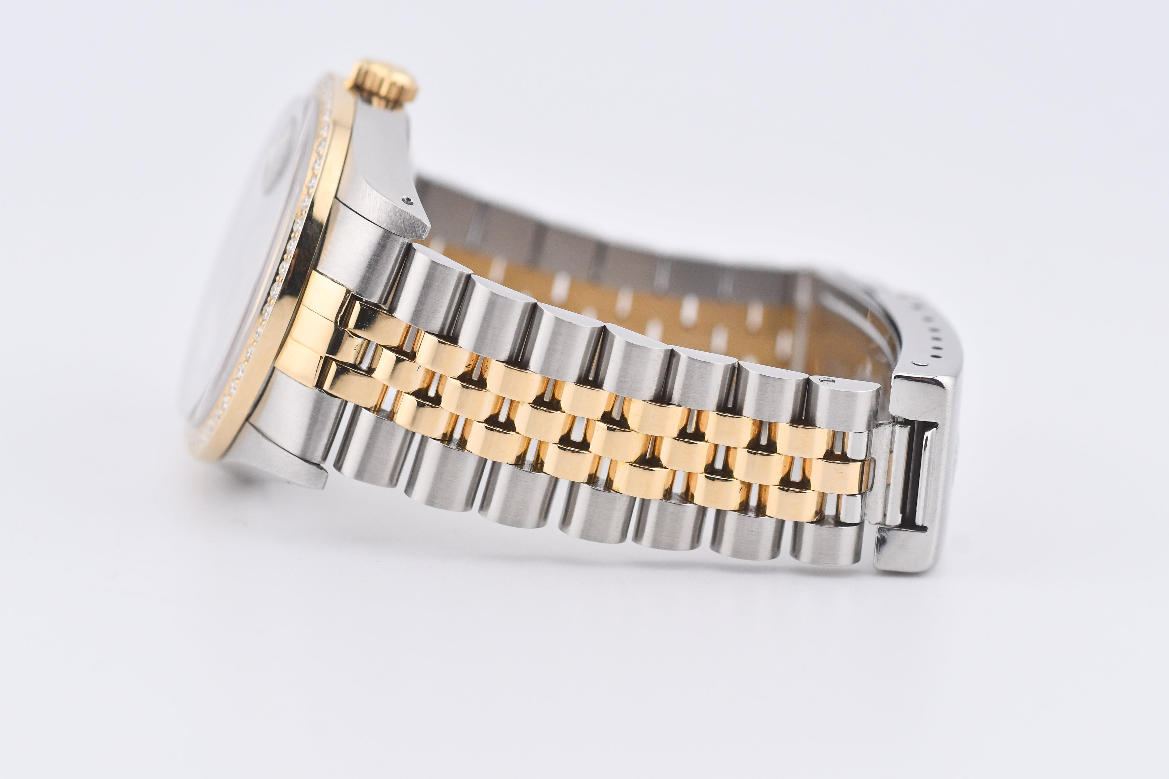 Rolex Datejust 36mm Ref 16233 Yellow Gold Diamond Bezel Custom Wimbledon Dial