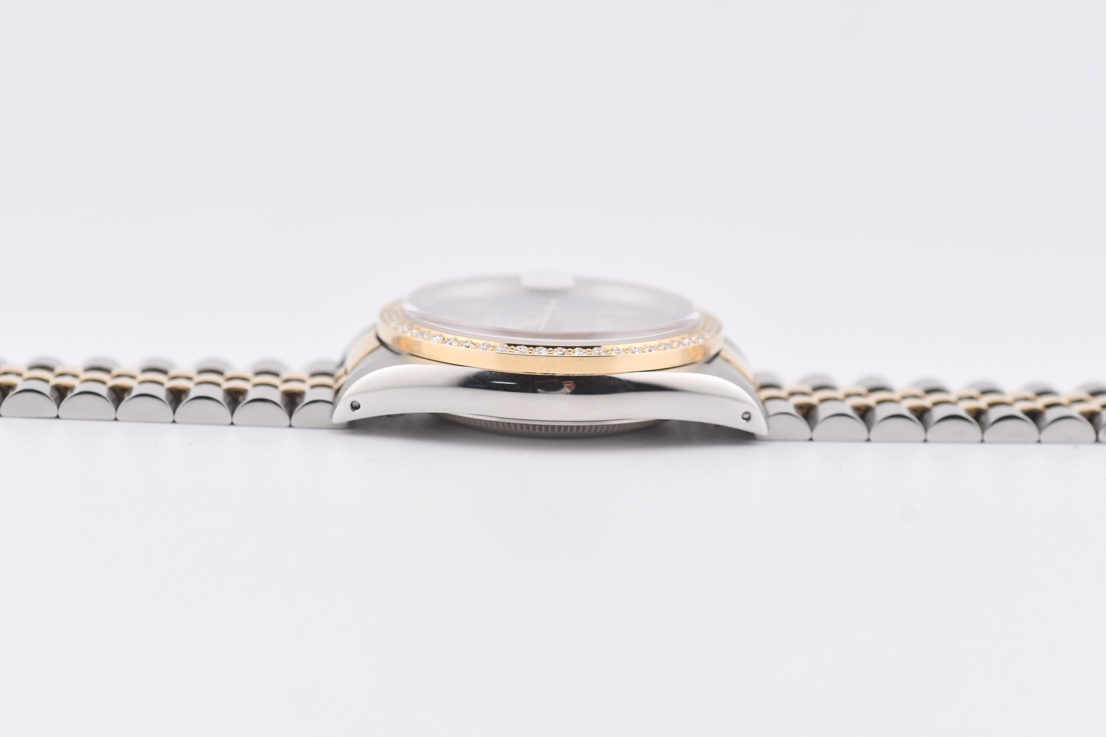 Rolex Datejust 36mm Ref 16233 Yellow Gold Diamond Bezel Custom Wimbledon Dial