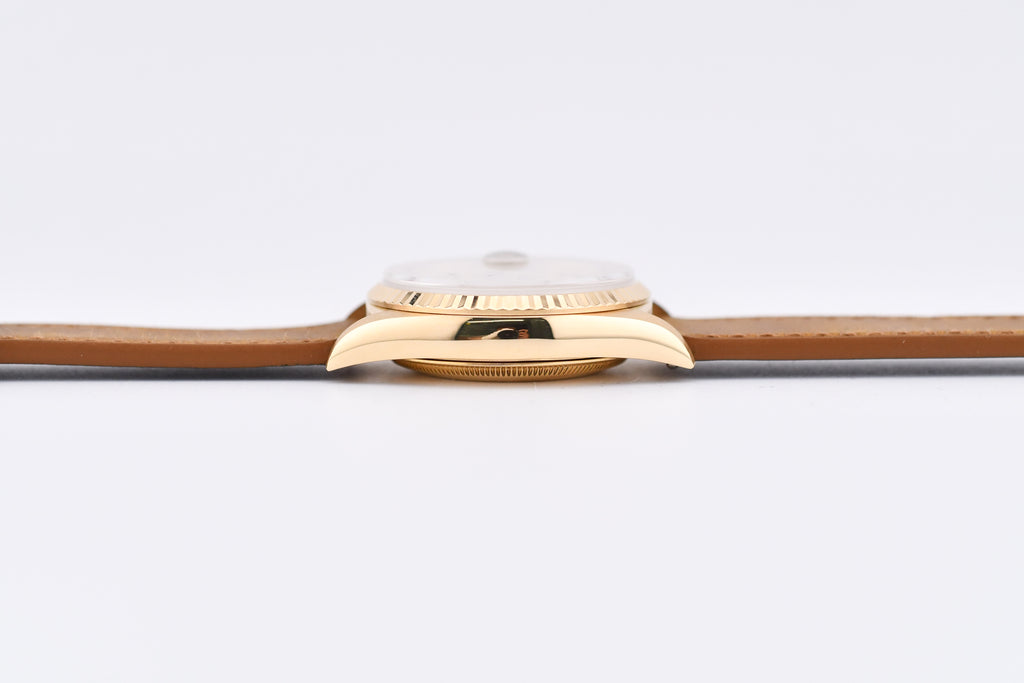 Rolex Day-Date 36mm Ref 18038 Champagne Baguette Diamond Dial