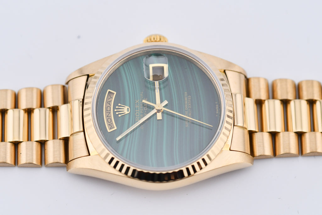 Rolex Day-Date 36mm Ref 18038 Green Malachite Dial
