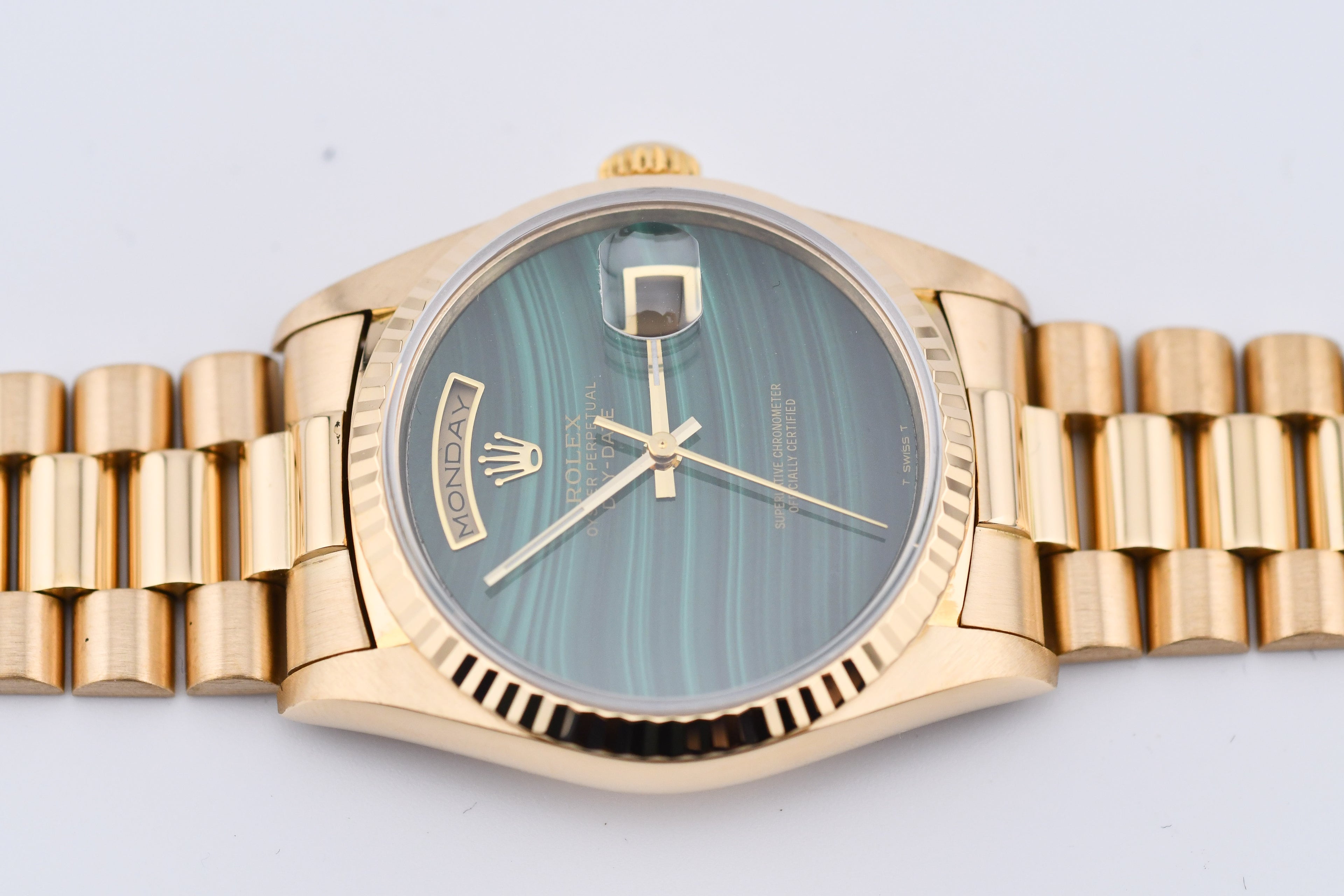 Rolex Day-Date 36mm Ref 18038 Green Malachite Dial