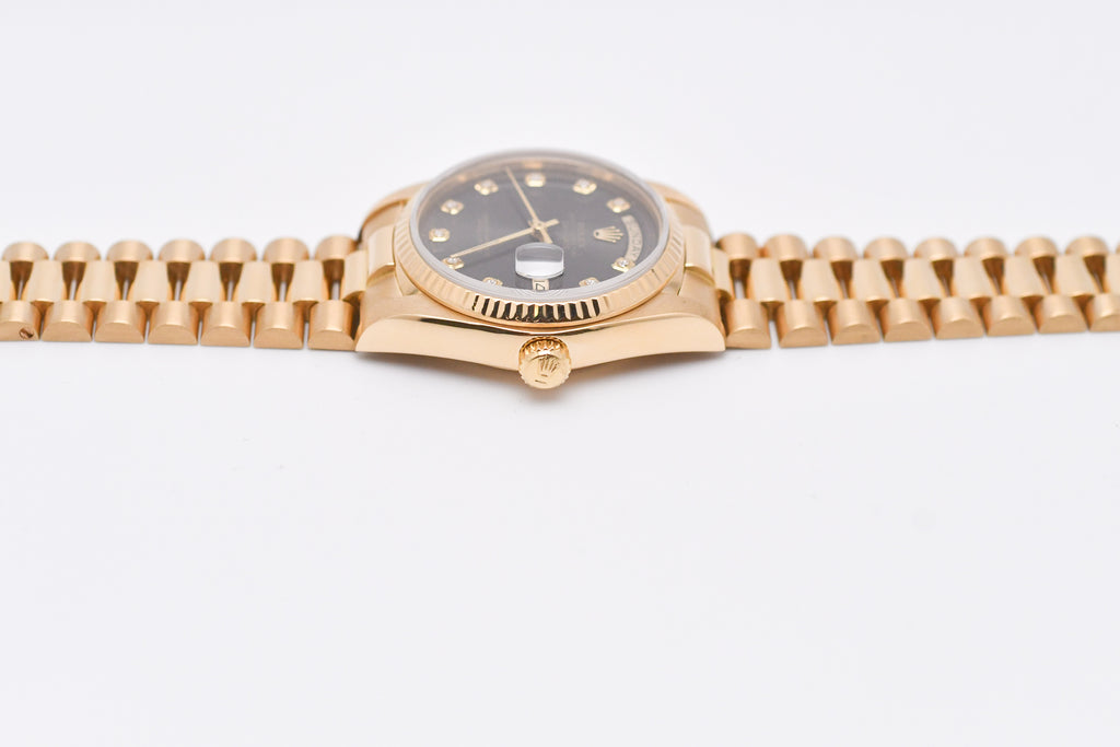 Rolex Day-Date 36mm Ref 18038 Grey Diamond Dial