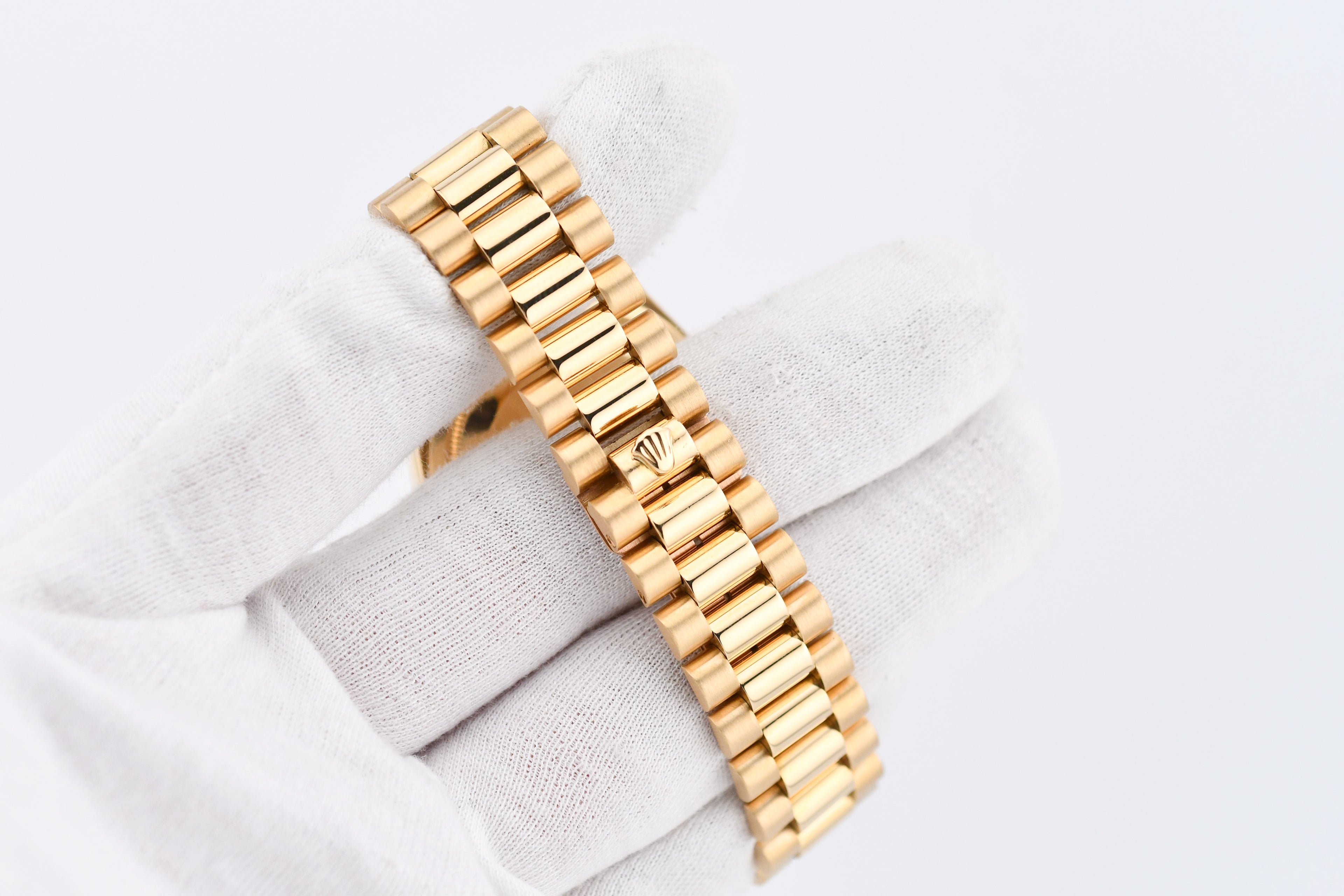 Rolex Day-Date 36mm Ref 18038 Red Rubellite Baguette Diamond Dial