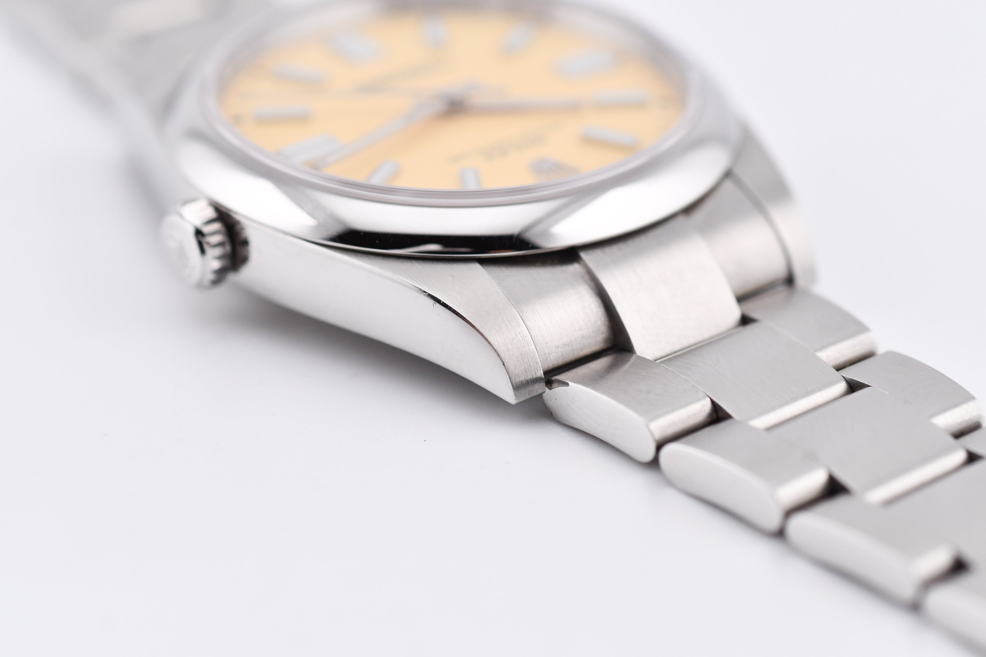 Rolex Oyster Perpetual Ref 124300 Custom Beige Dial