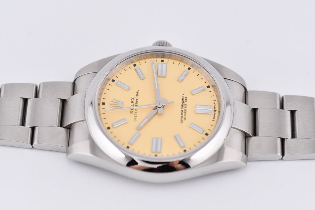 Rolex Oyster Perpetual Ref 124300 Custom Beige Dial
