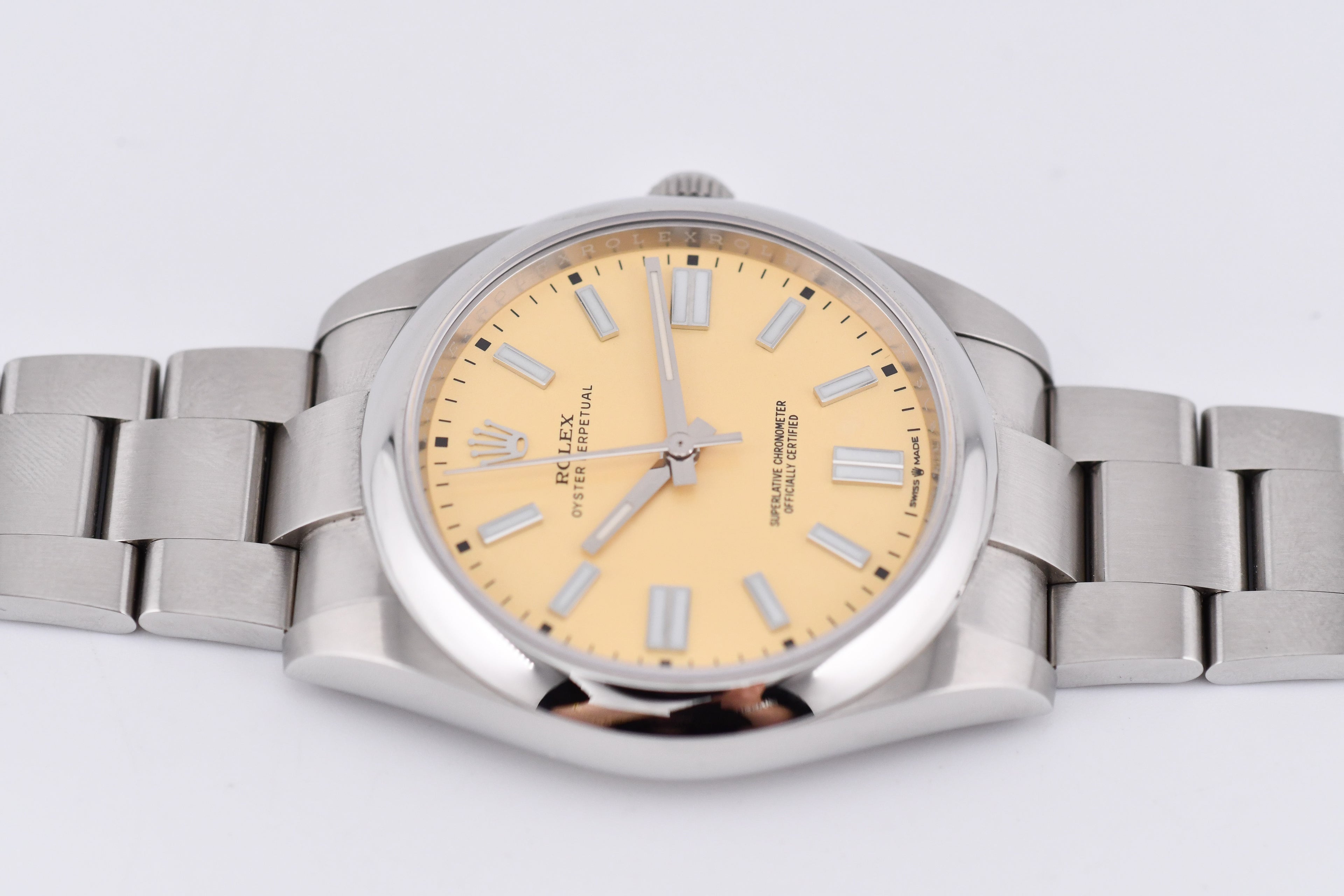 Rolex Oyster Perpetual Ref 124300 Custom Beige Dial