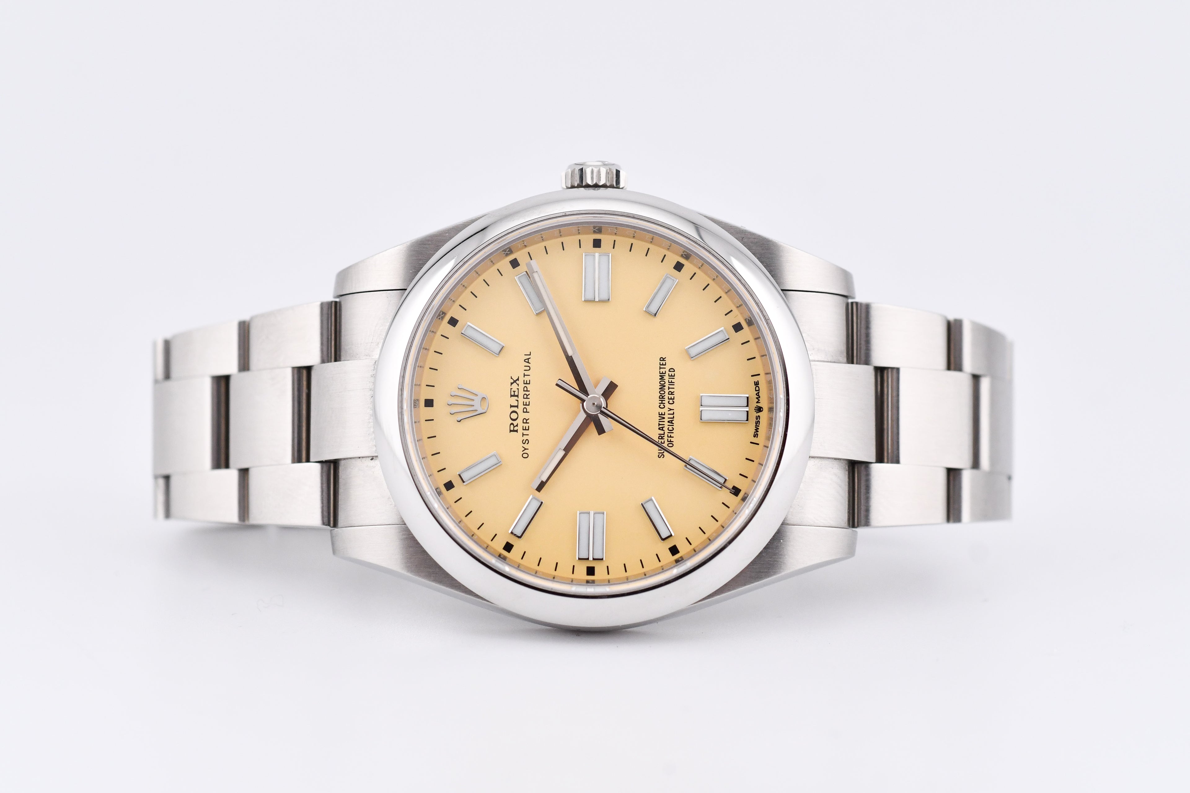 Rolex Oyster Perpetual Ref 124300 Custom Beige Dial