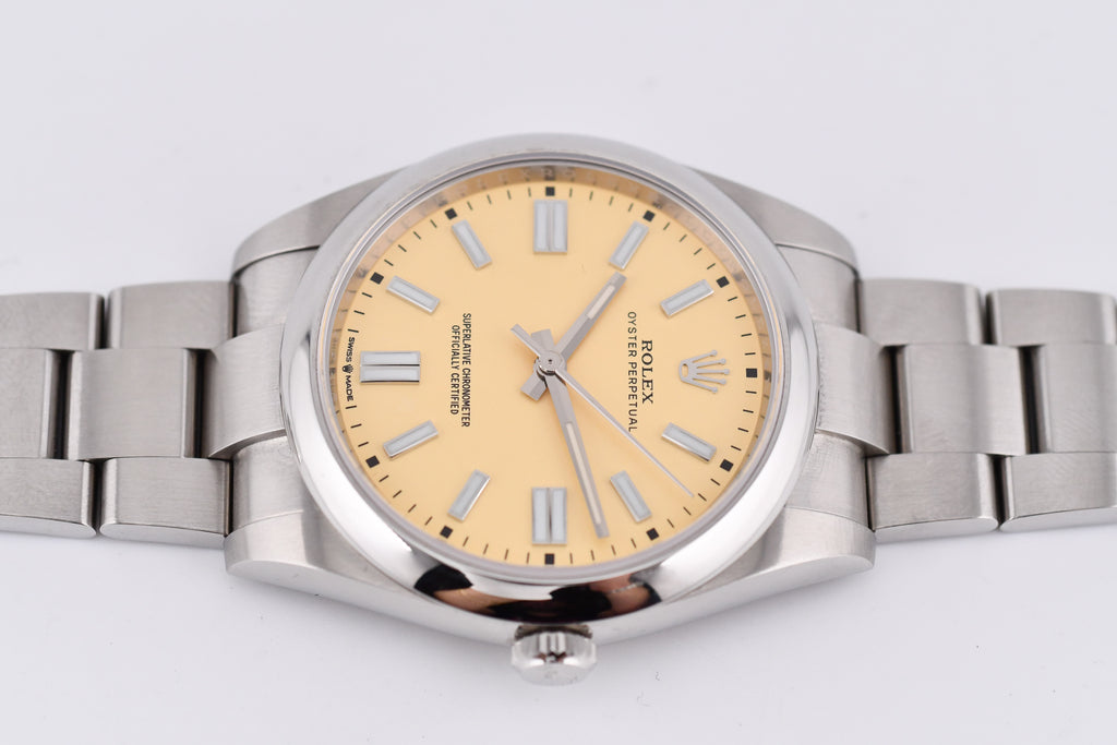 Rolex Oyster Perpetual Ref 124300 Custom Beige Dial