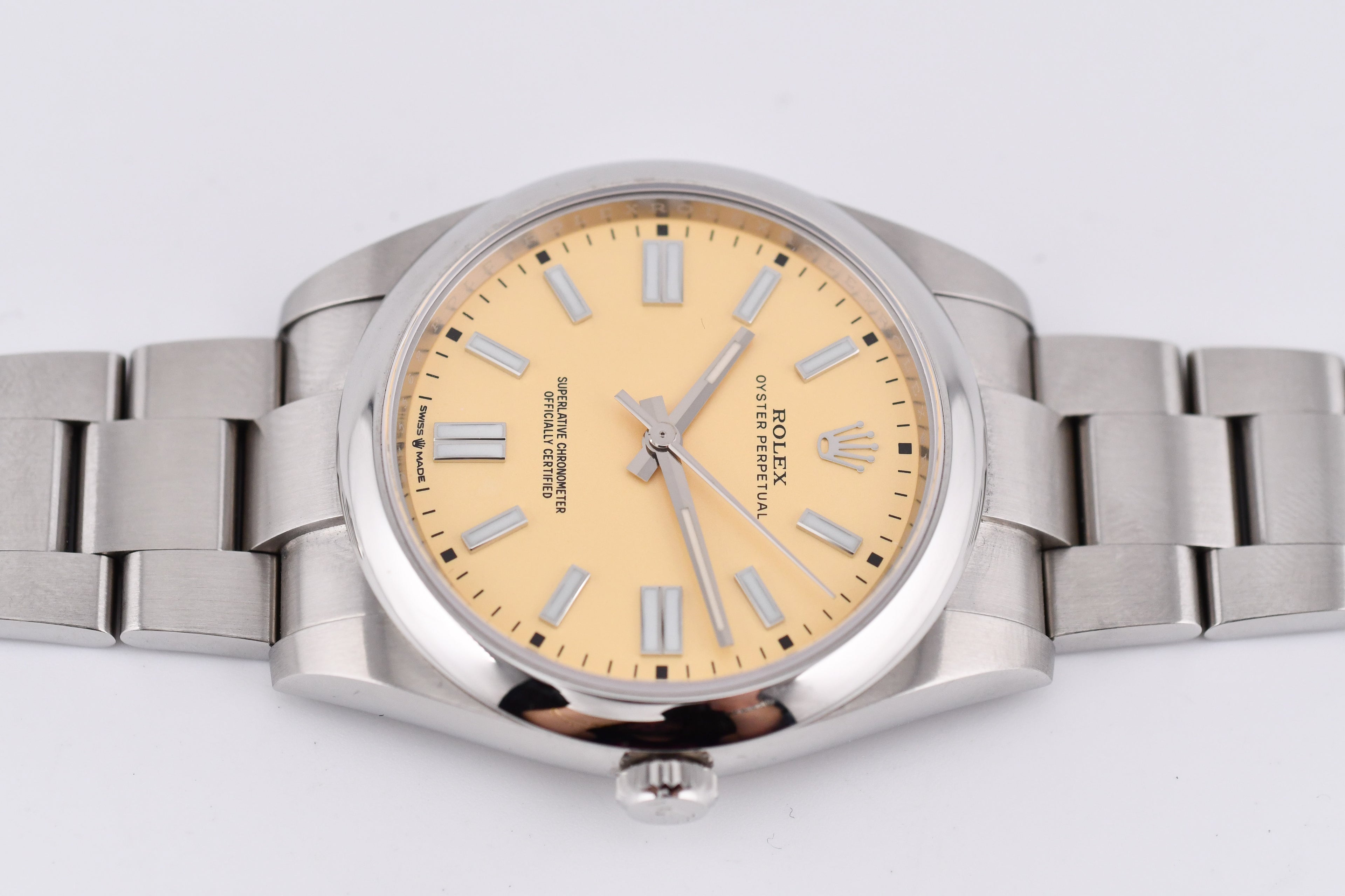 Rolex Oyster Perpetual Ref 124300 Custom Beige Dial