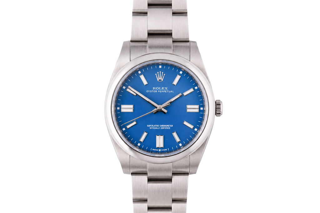 Rolex Oyster Perpetual Ref 124300 Custom Blue Dial
