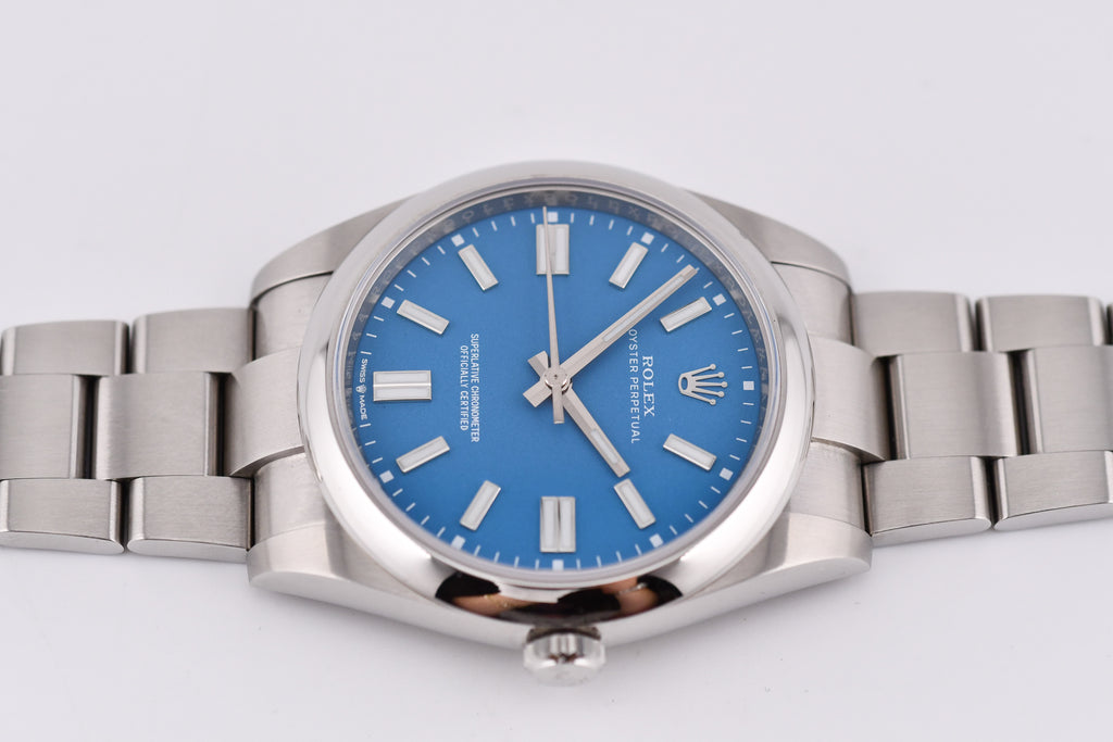 Rolex Oyster Perpetual Ref 124300 Custom Blue Dial