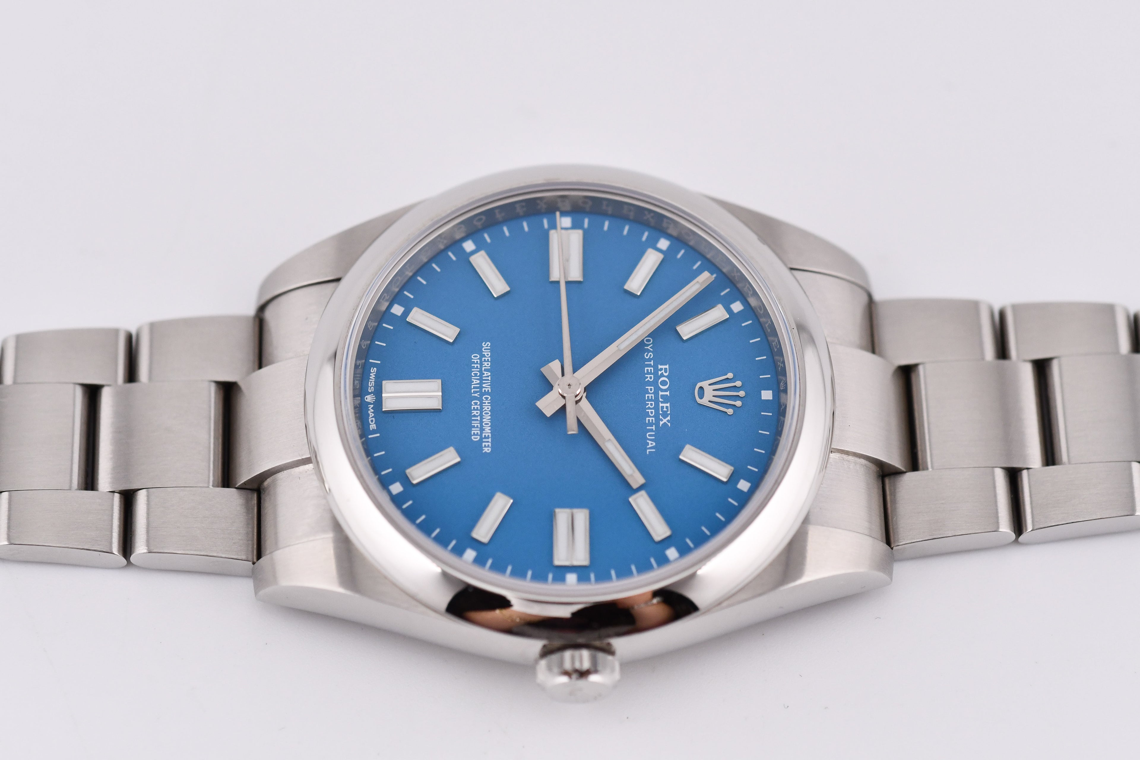 Rolex Oyster Perpetual Ref 124300 Custom Blue Dial