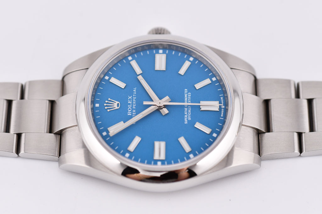 Rolex Oyster Perpetual Ref 124300 Custom Blue Dial