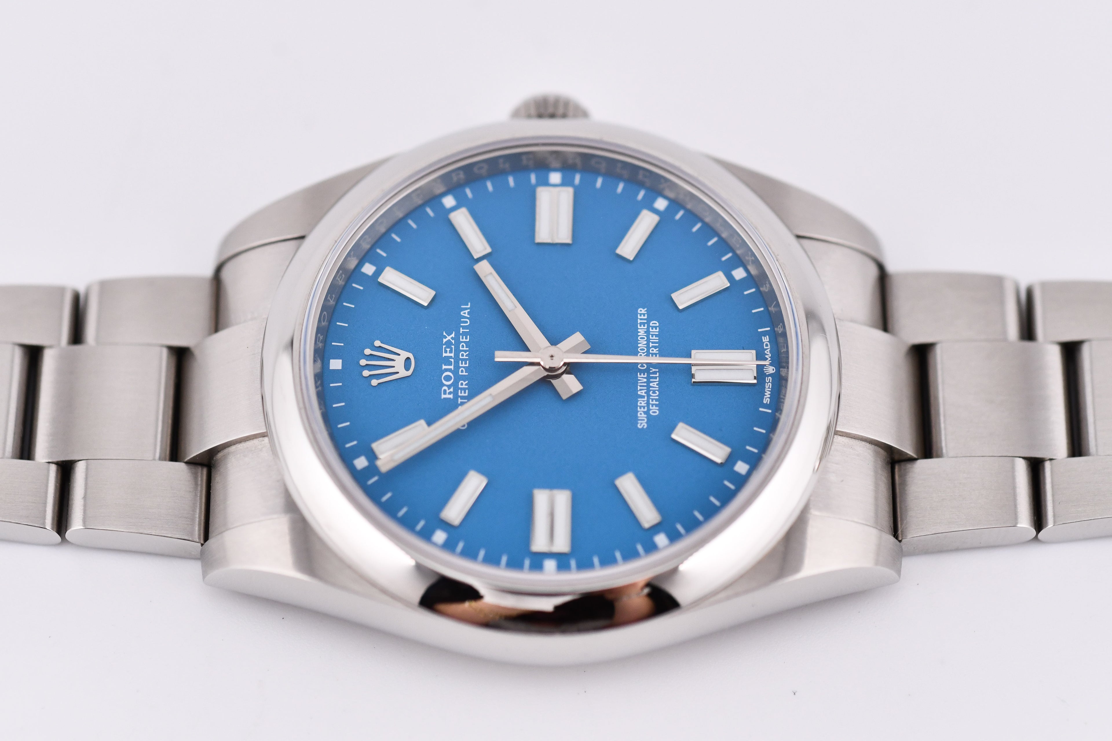 Rolex Oyster Perpetual Ref 124300 Custom Blue Dial
