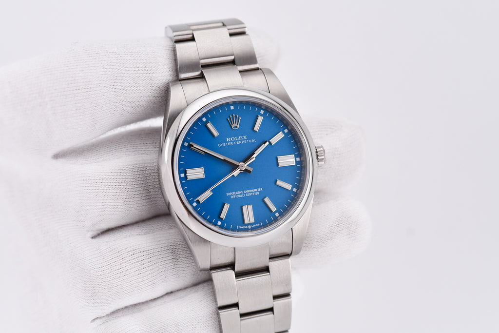 Rolex Oyster Perpetual Ref 124300 Custom Blue Dial