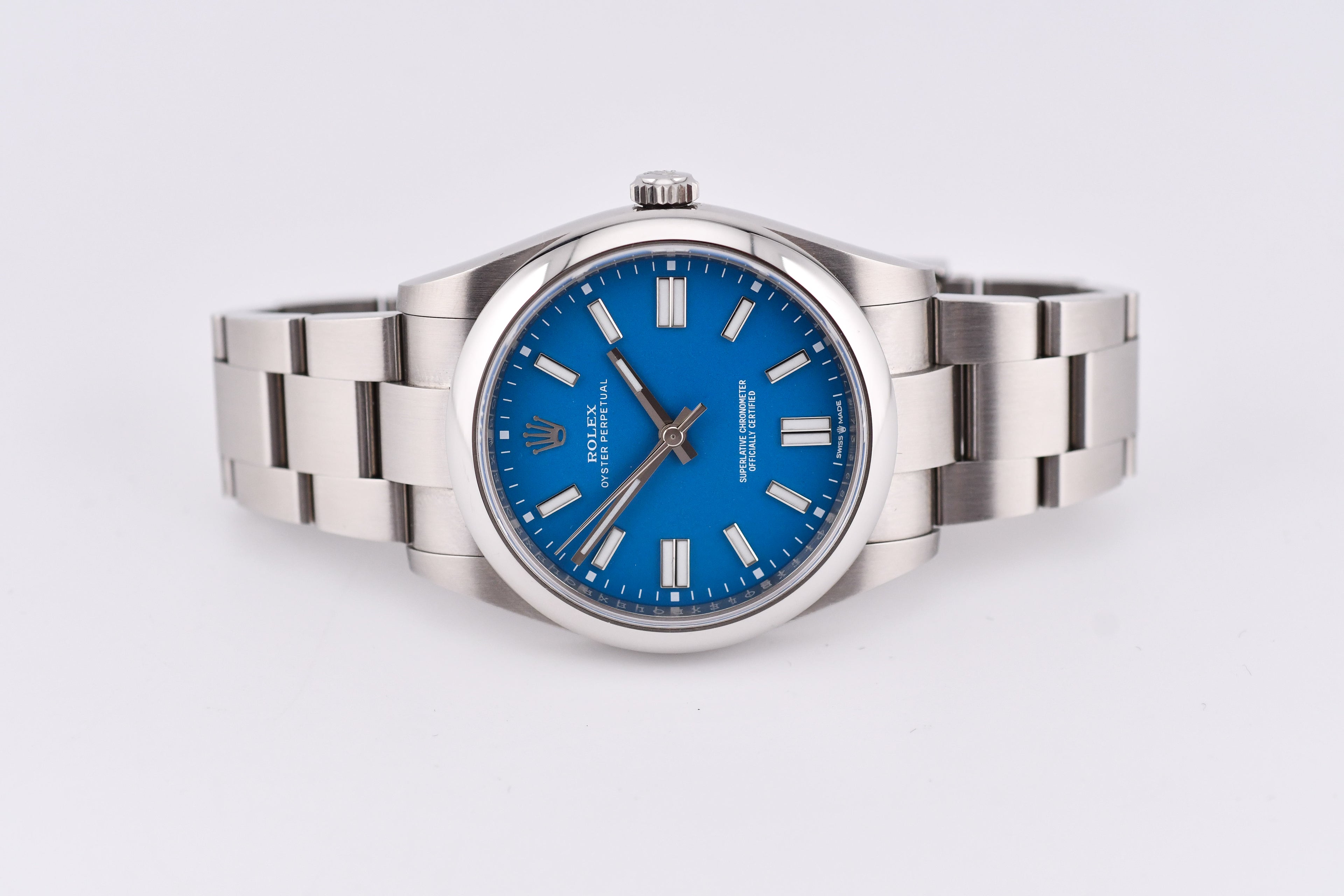 Rolex Oyster Perpetual Ref 124300 Custom Blue Dial